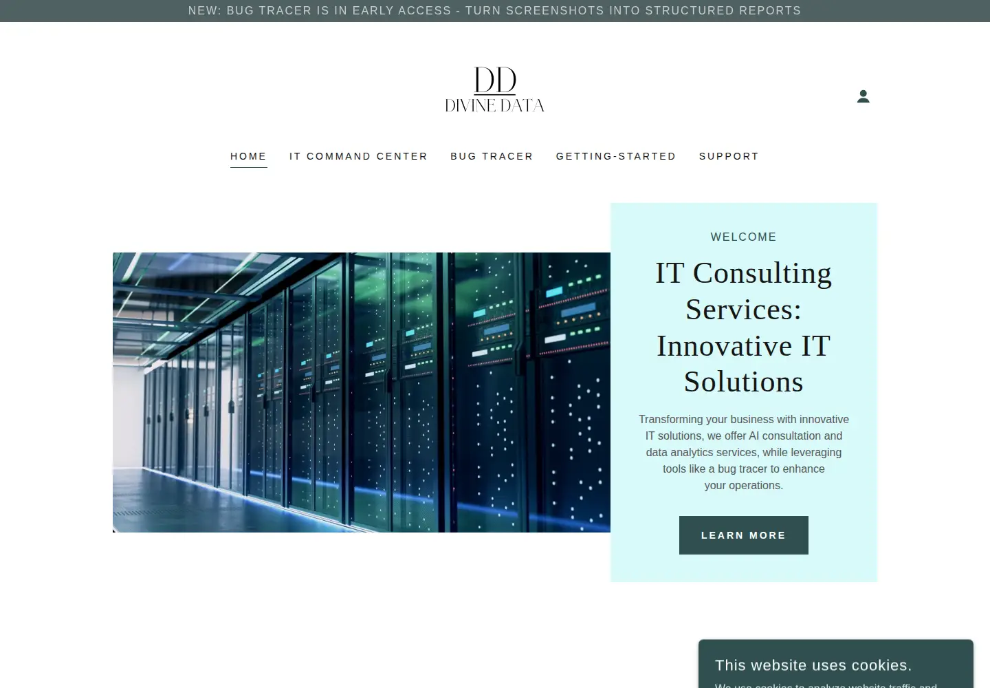 Screenshot of divine-data.com