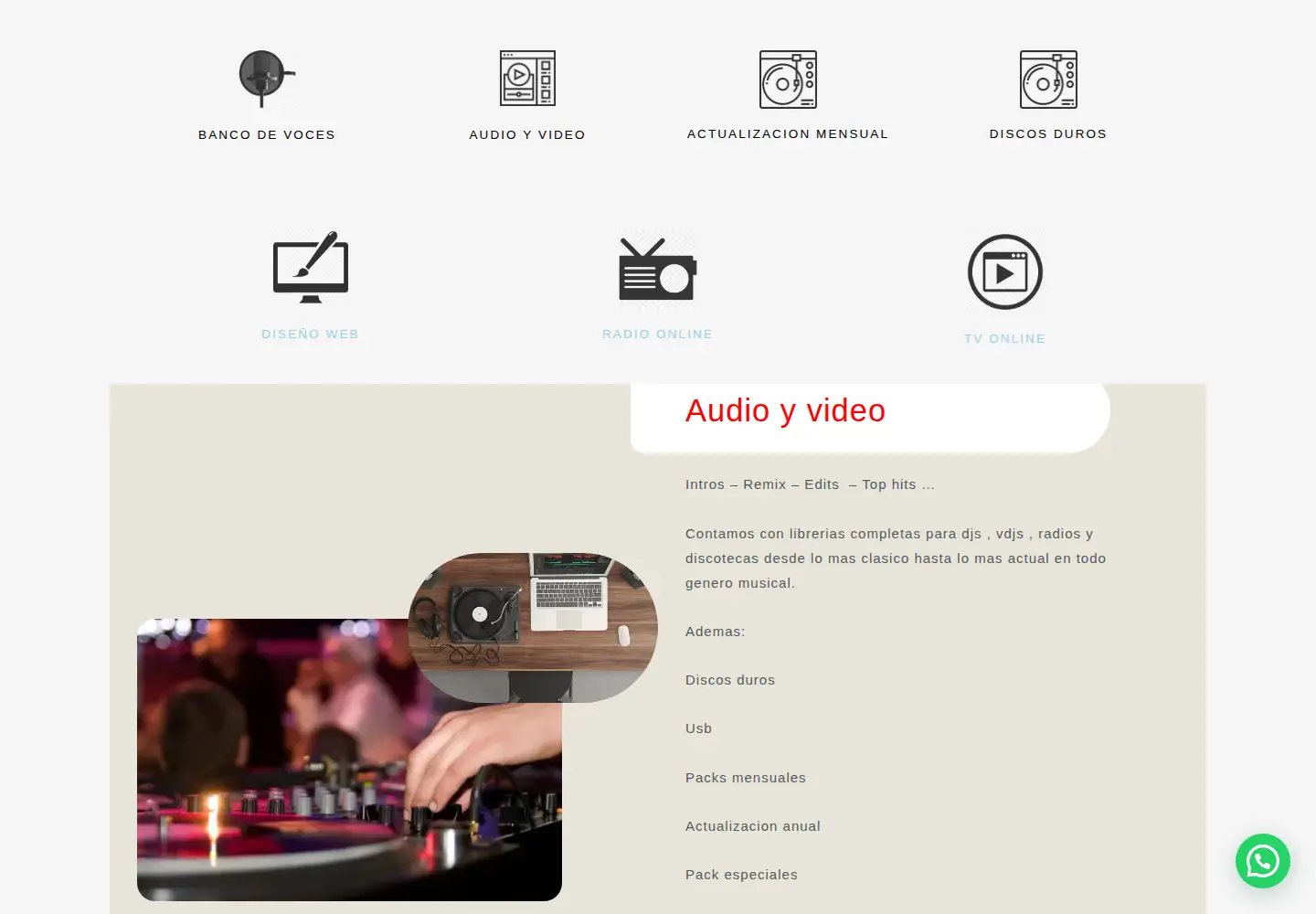 Captured homepage of djmarketcuenca.com in the current scan