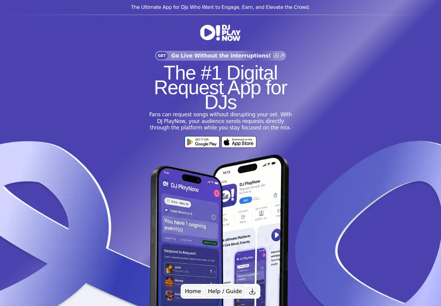 Captured homepage of djplaynow.com in the current scan