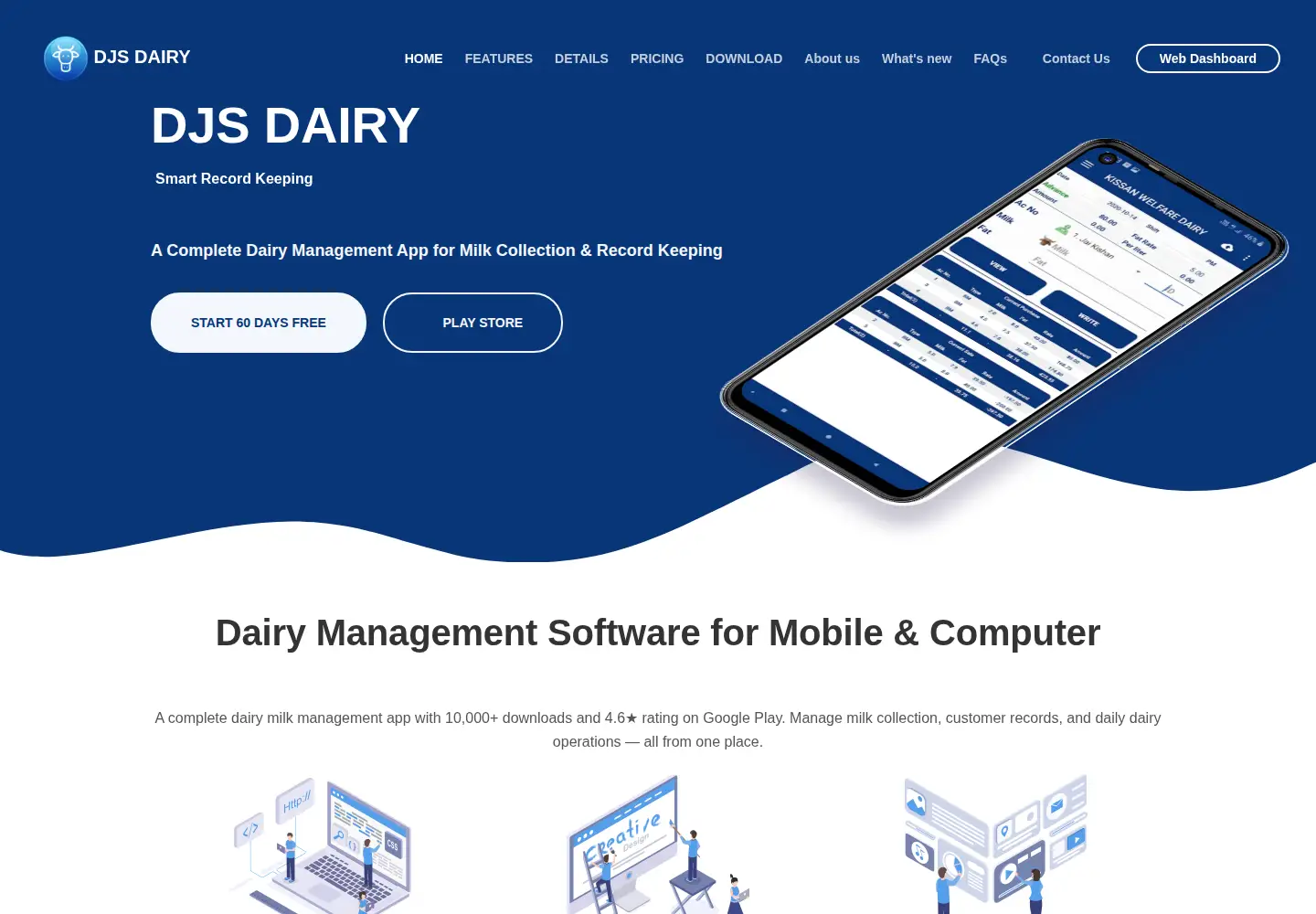 Captured homepage of djsdairy.com in the current scan