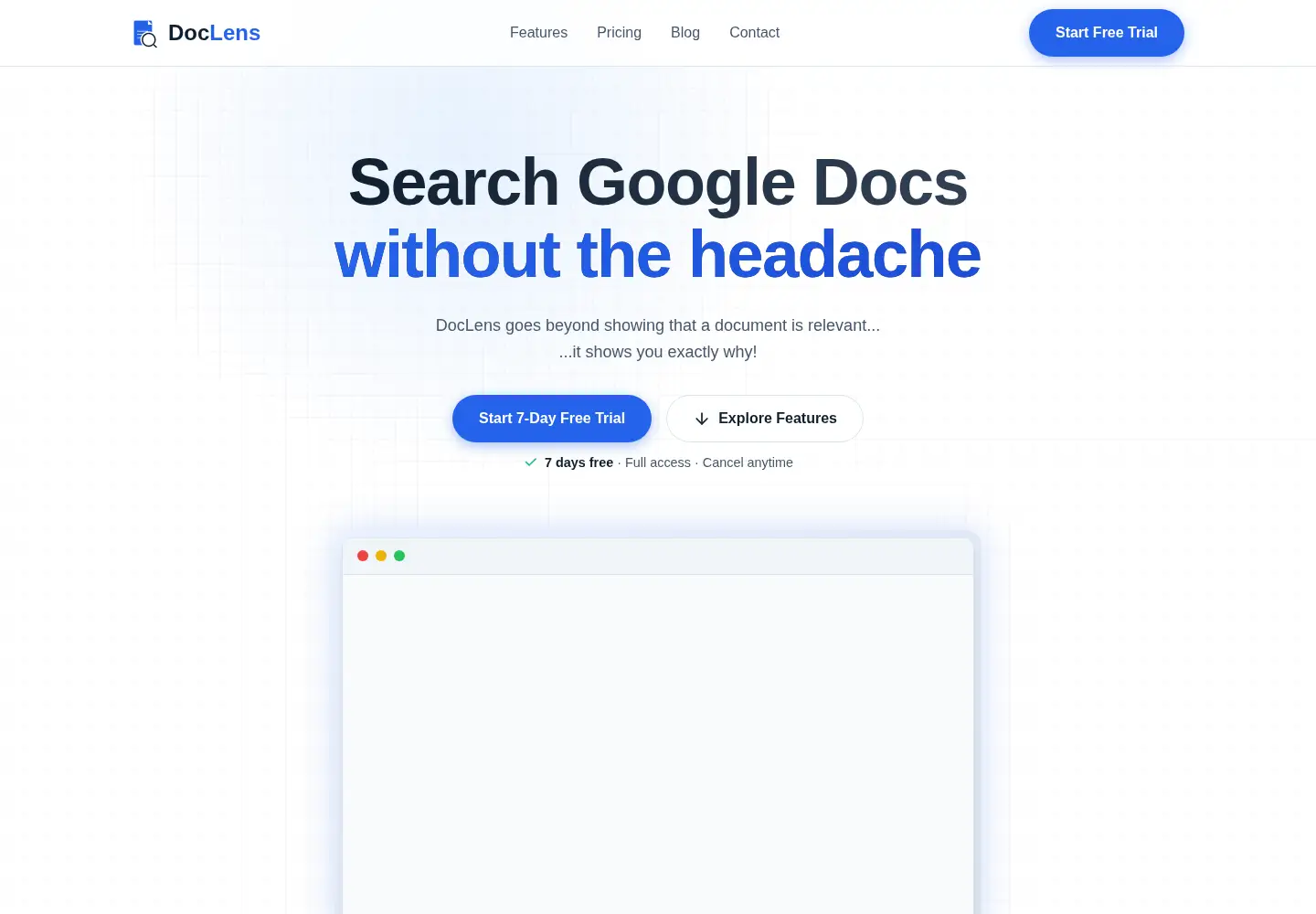 Screenshot of doclenshq.com