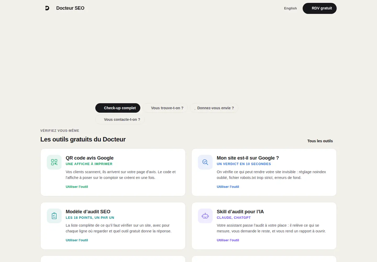 Screenshot of docteurseo.com