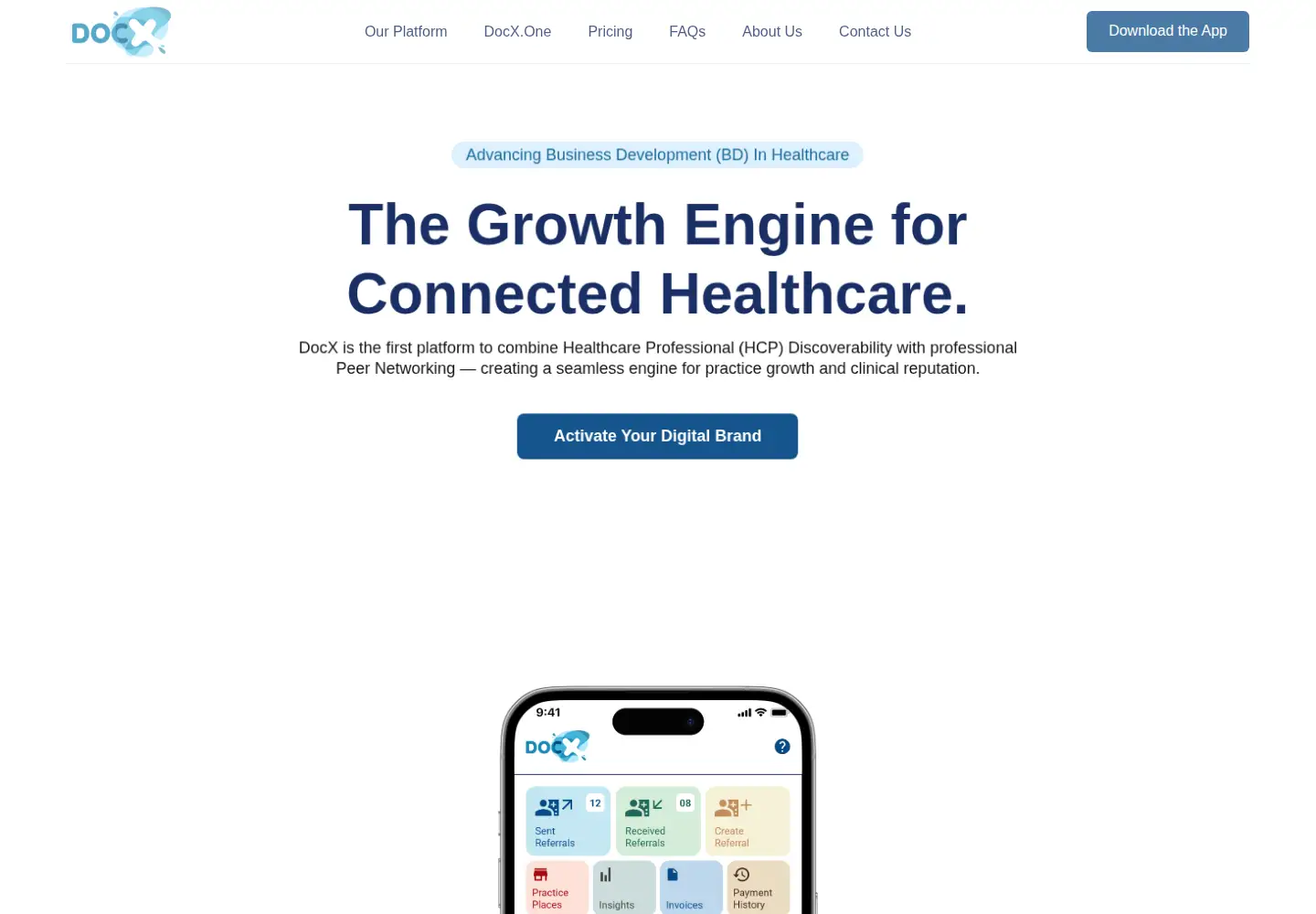 Captured homepage of docxsystems.com in the current scan