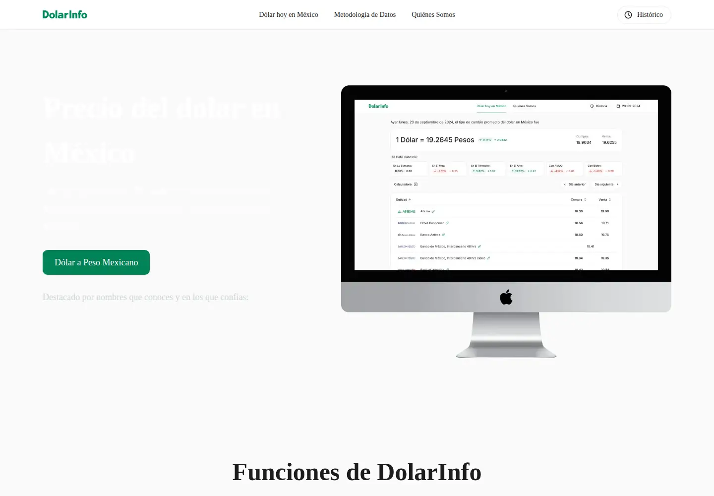 Screenshot of dolarinfo.com