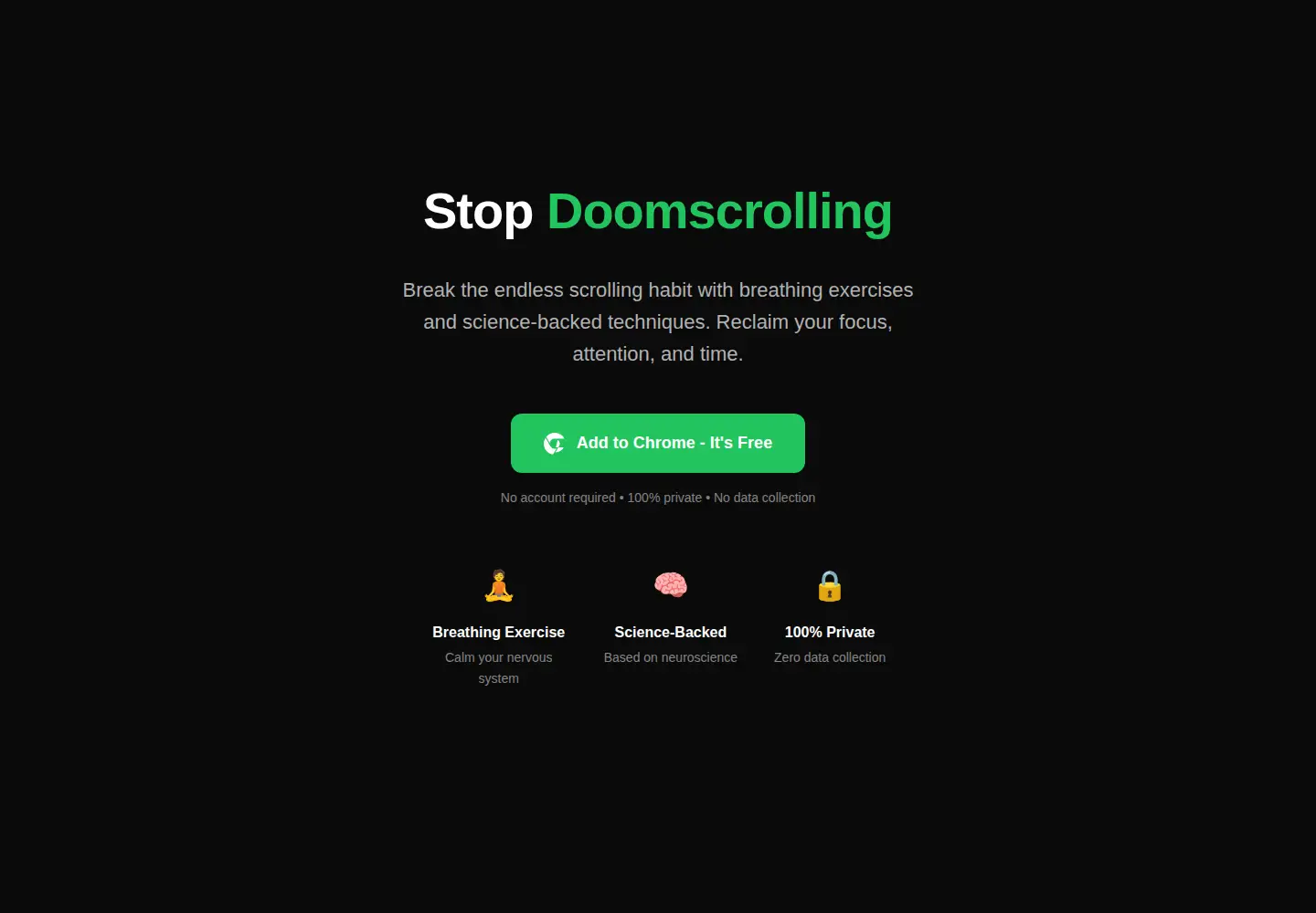 Screenshot of doomscrollstop.com