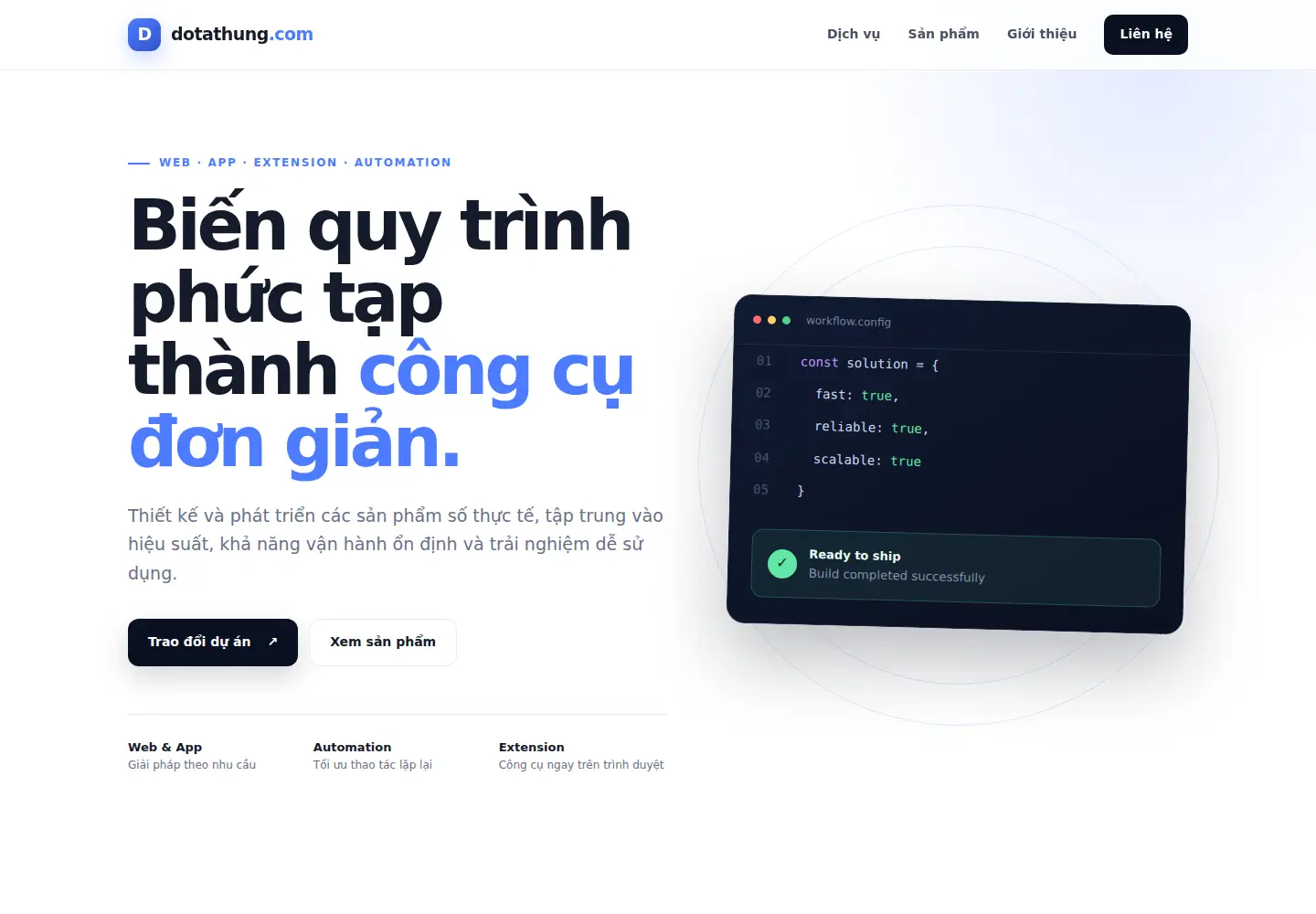 Screenshot of dotathung.com