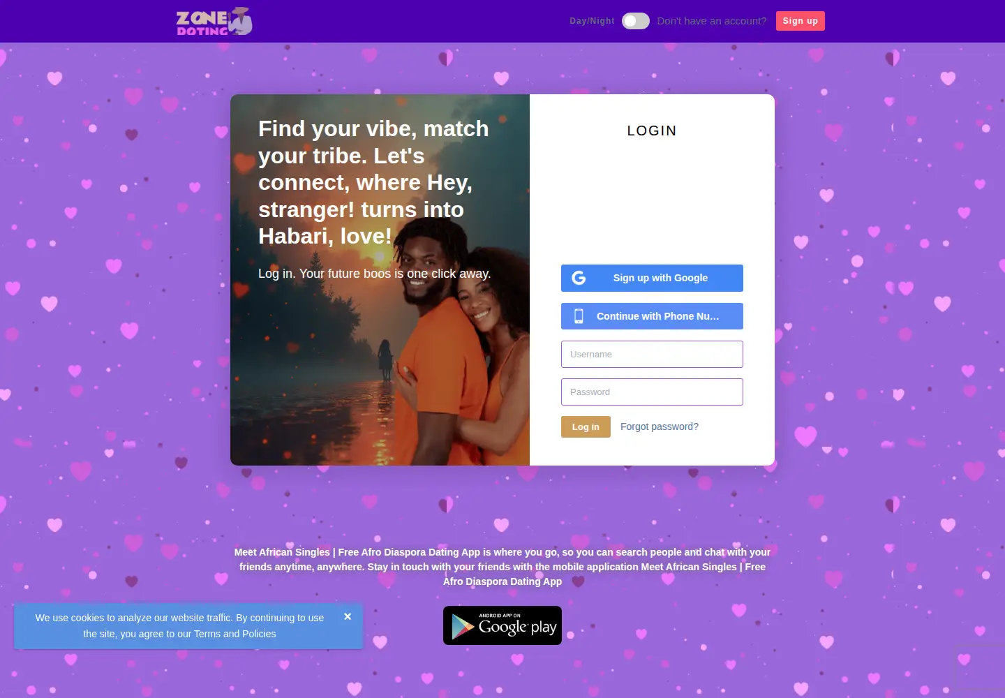 Screenshot of dotingzone.com