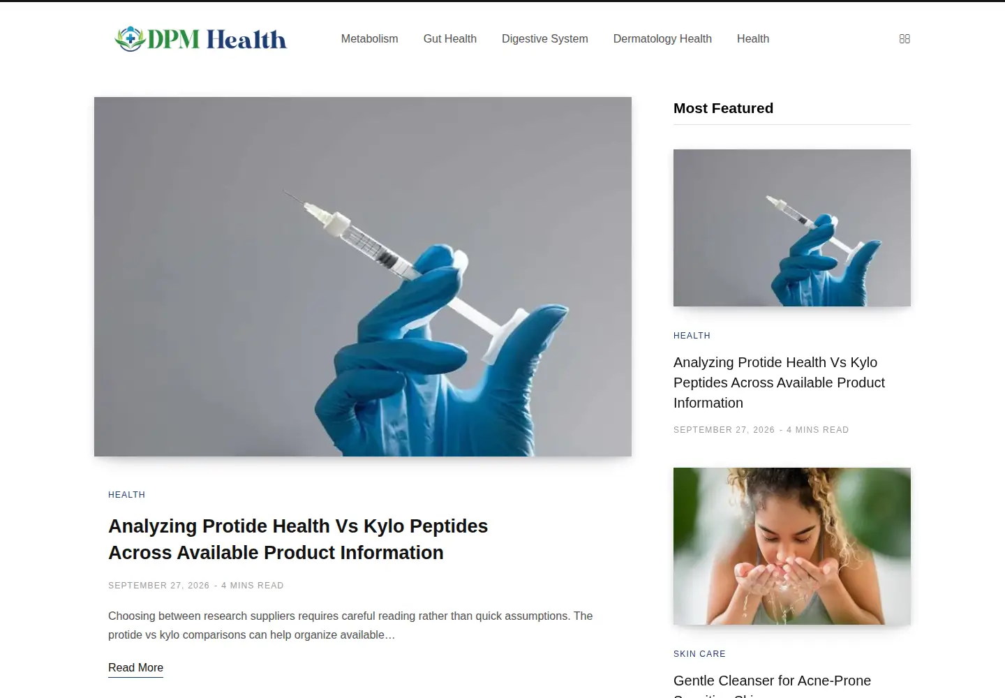 Screenshot of dpmhealth.com