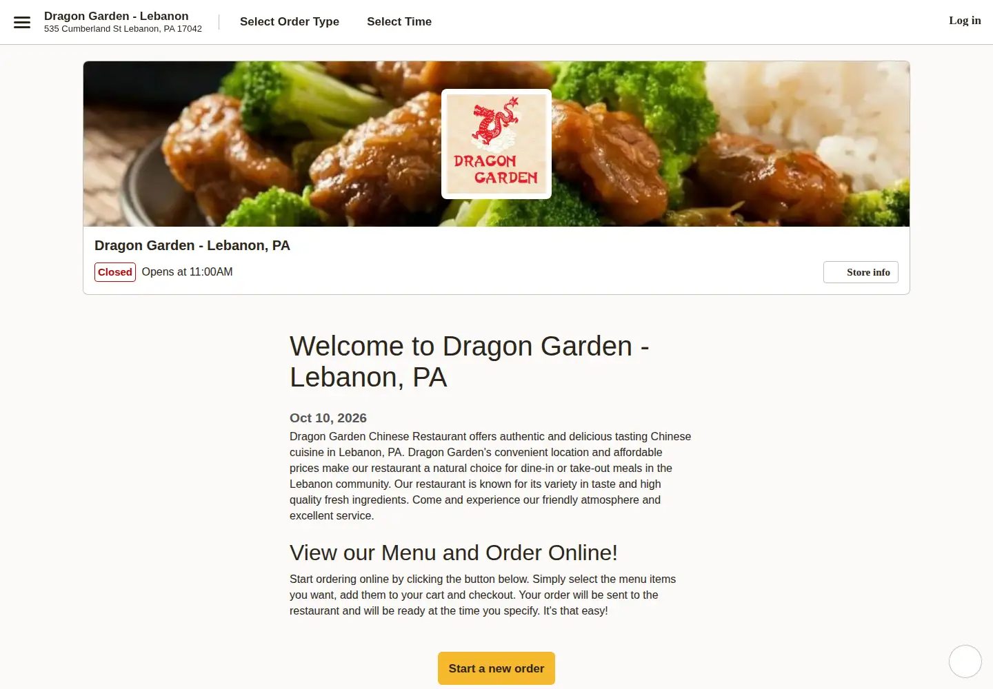 Screenshot of dragongarden-pa.com