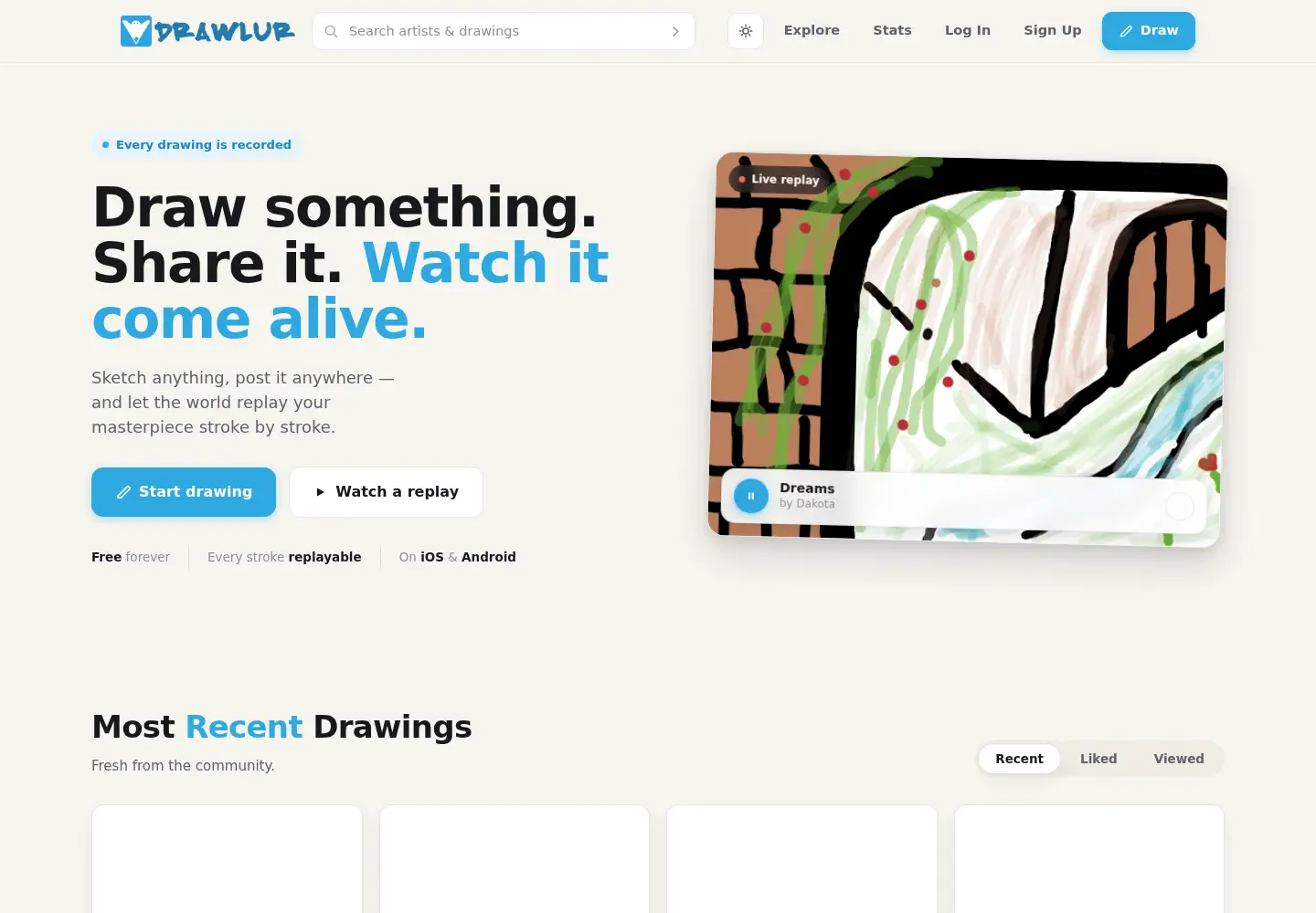 Screenshot of drawlur.com