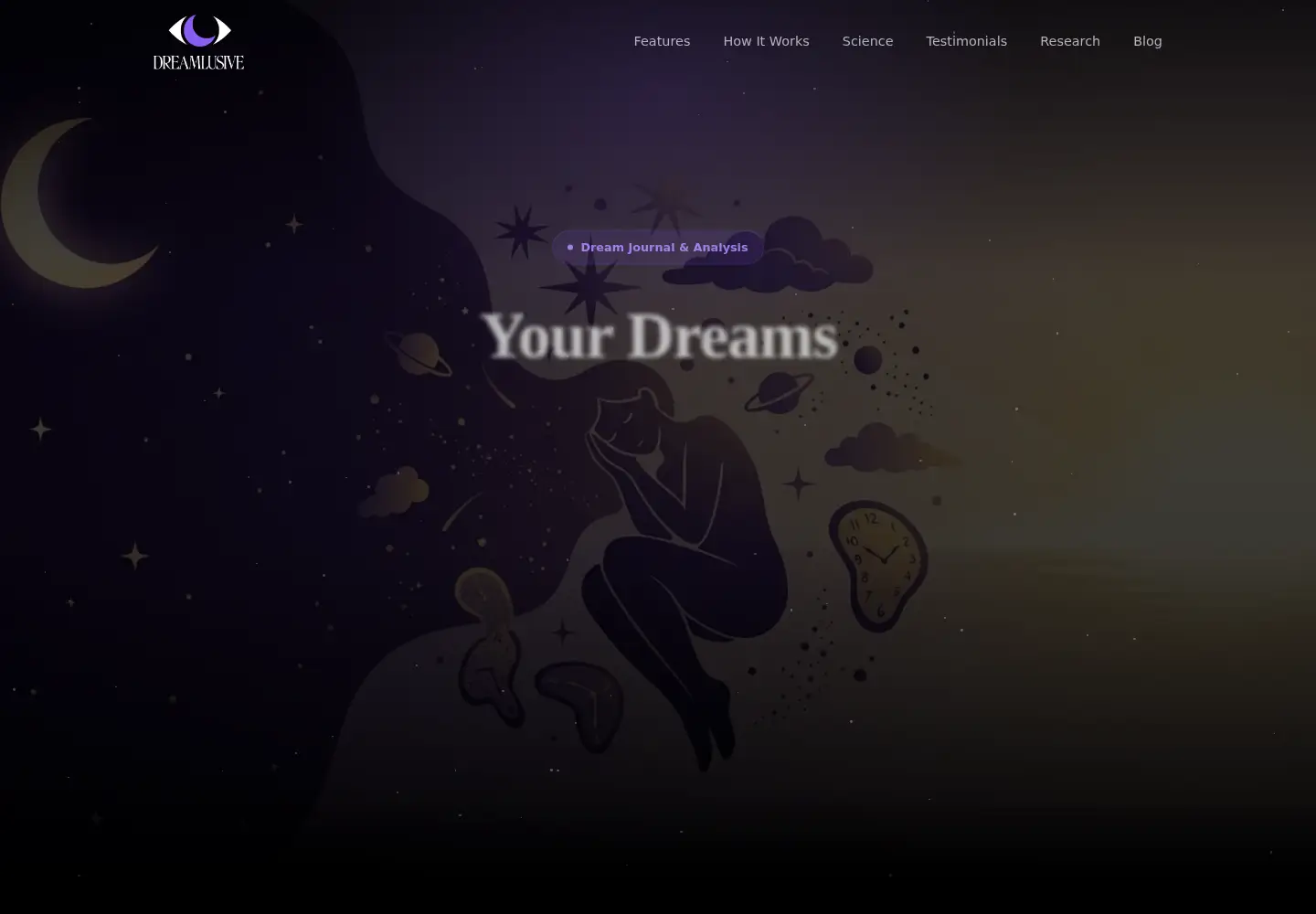 Captured homepage of dreamlusive.com in the current scan