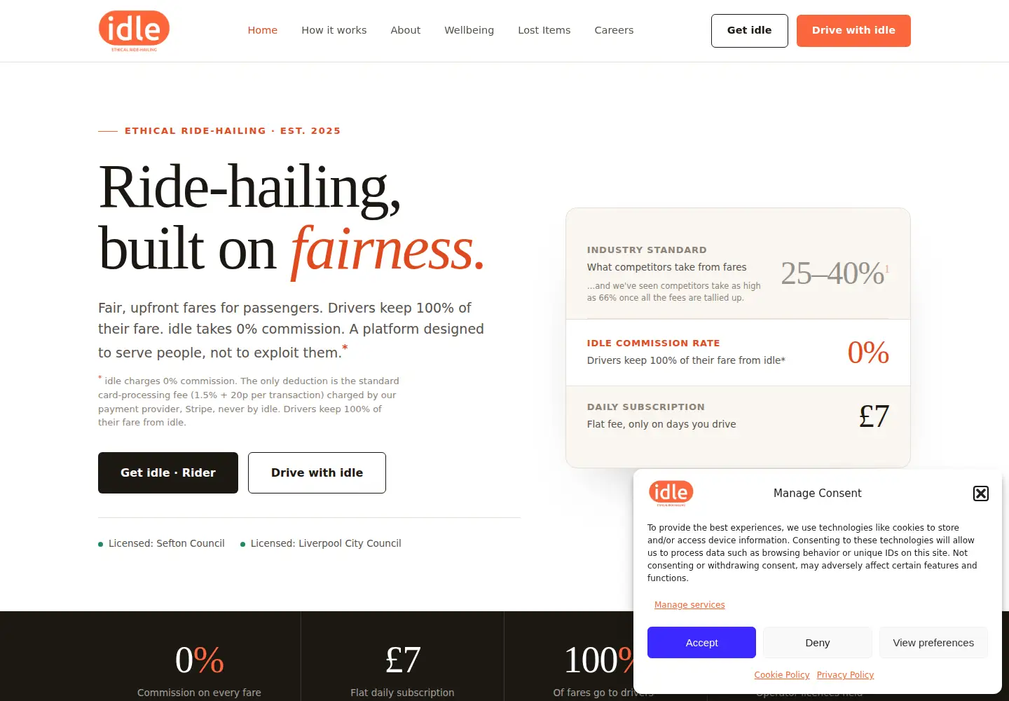Screenshot of driveidle.com