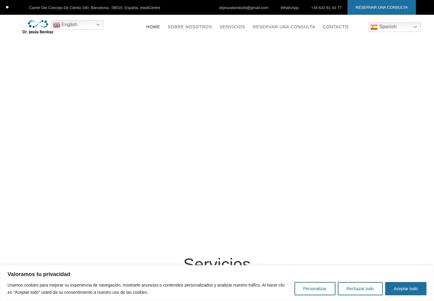 Screenshot of drjesusbenitez.com