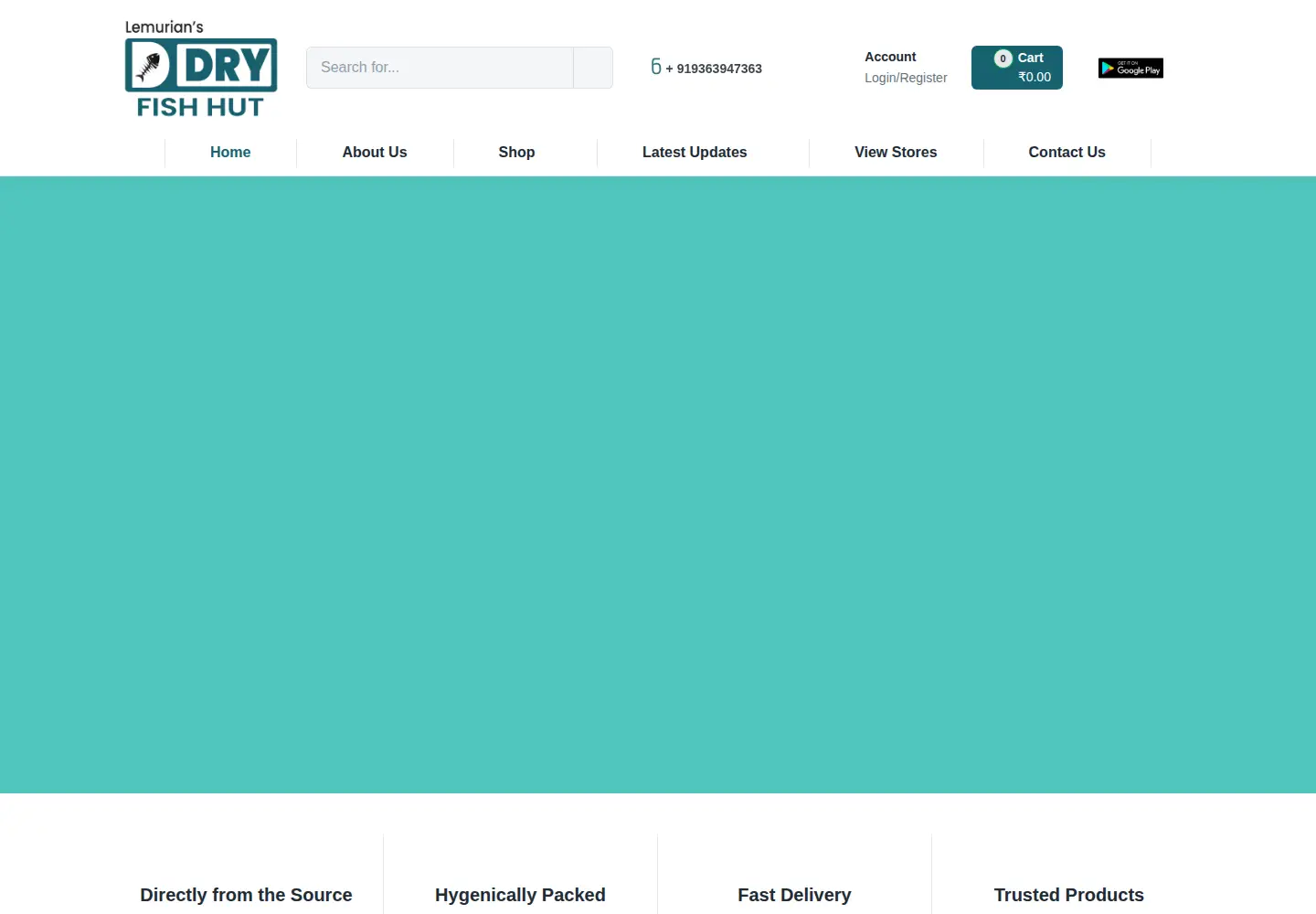 Screenshot of dryfishhut.com
