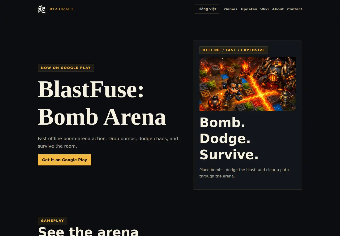 Screenshot of dtacraft.com