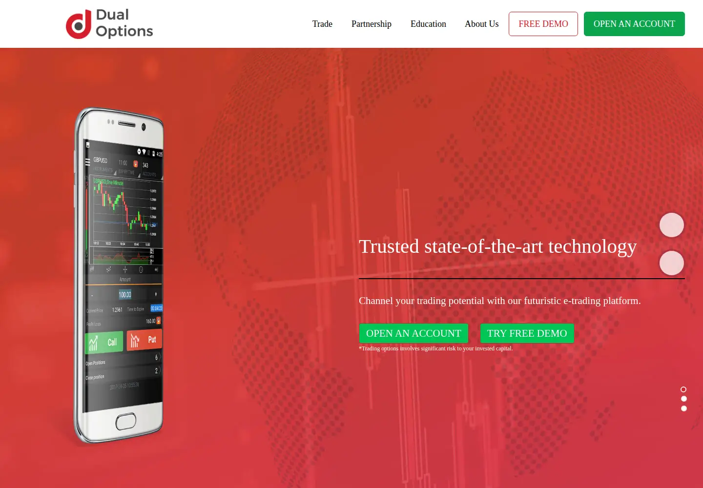 Screenshot of dual-options.com