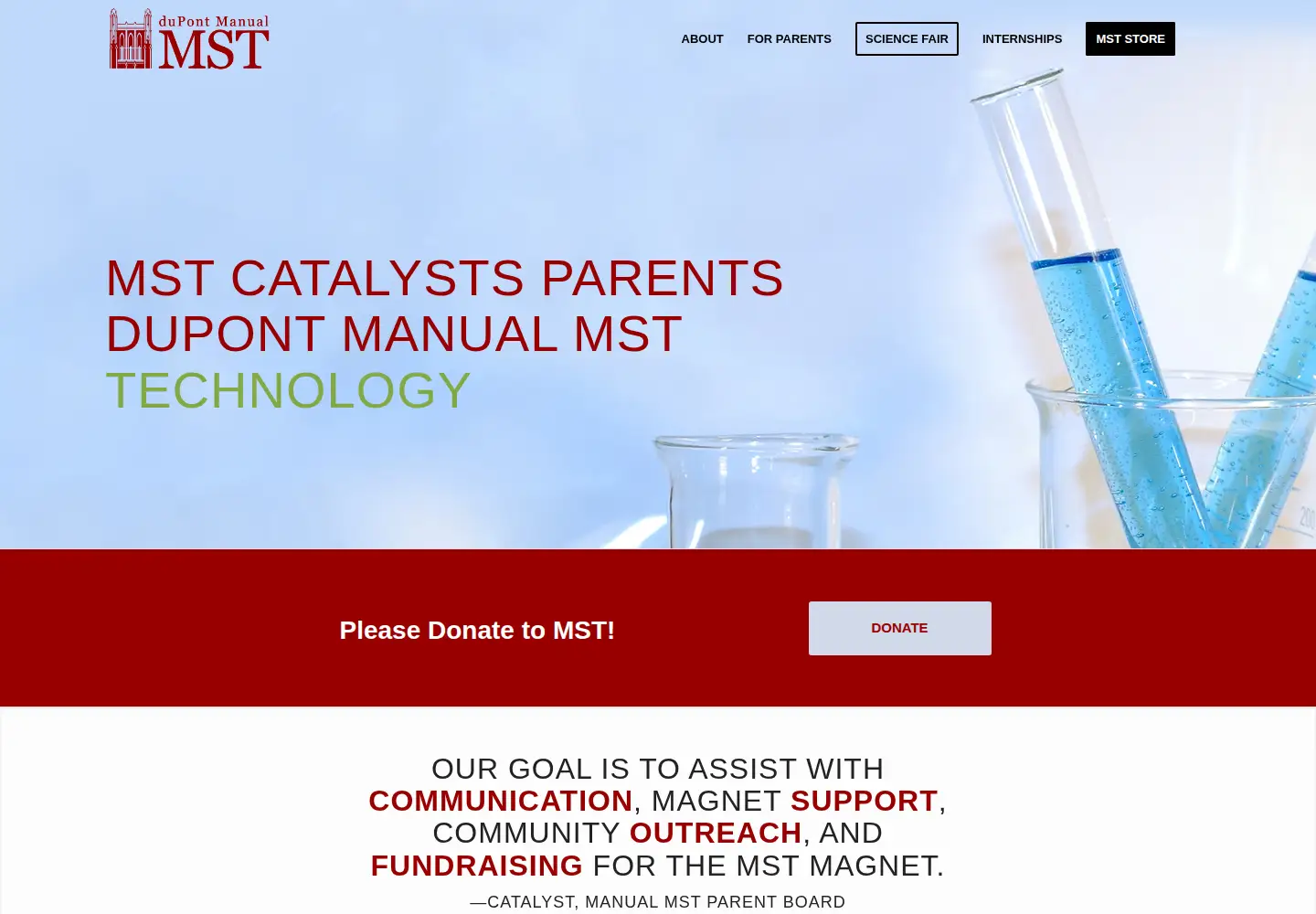 Captured homepage of dupontmanualmst.com in the current scan