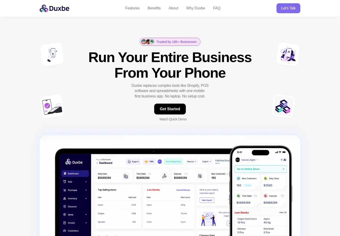 Screenshot of duxbe.com