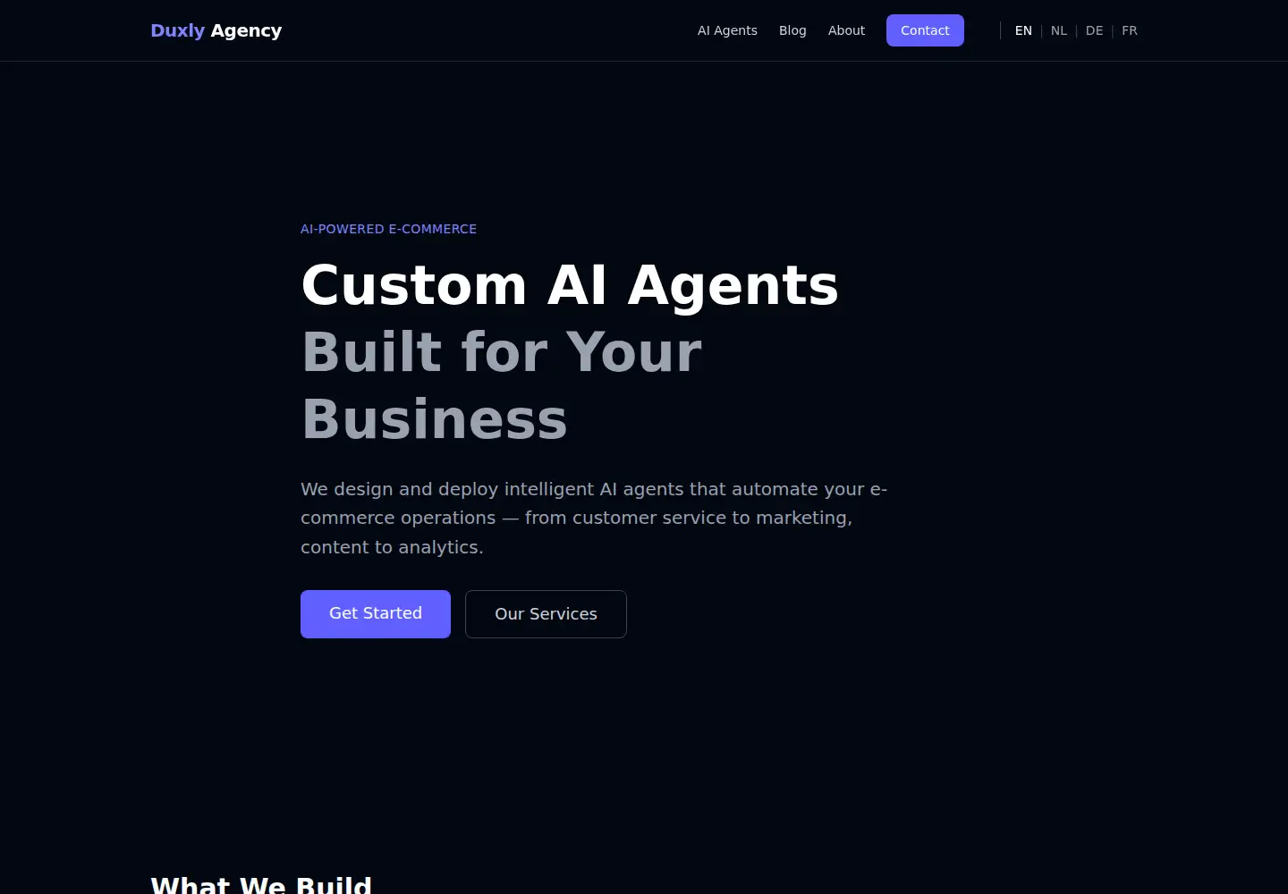 Captured homepage of duxlyagency.com in the current scan