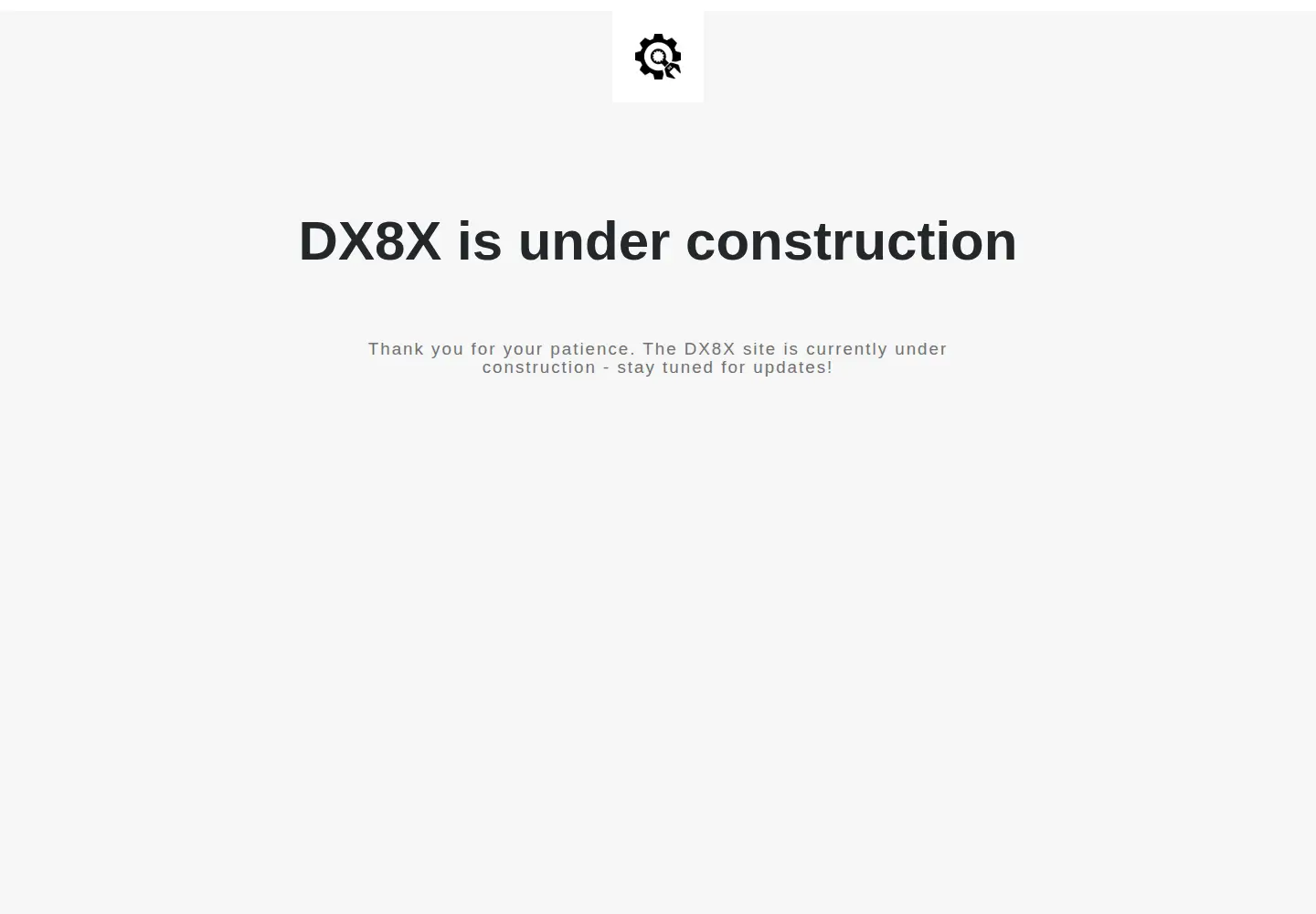 Captured homepage of dx8crypto.com in the current scan