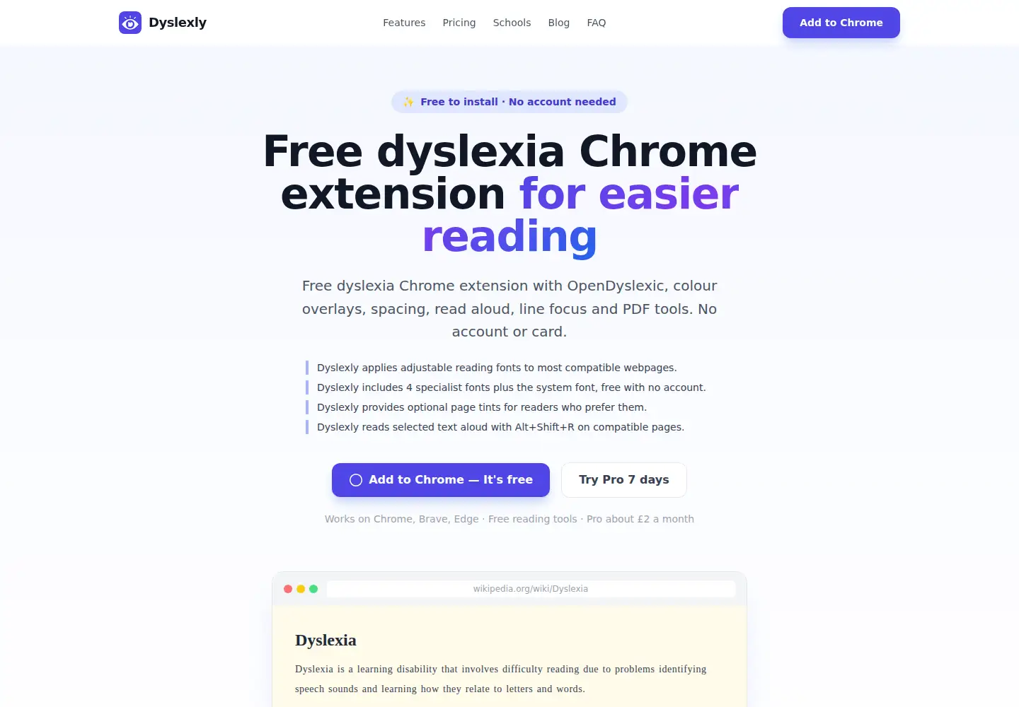 Captured homepage of dyslexly.com in the current scan