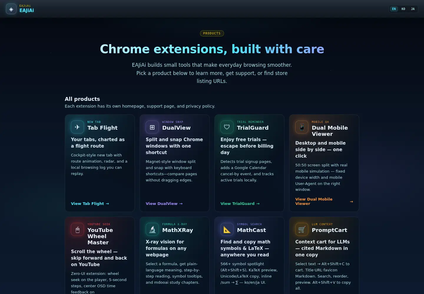 Screenshot of eajiai.com