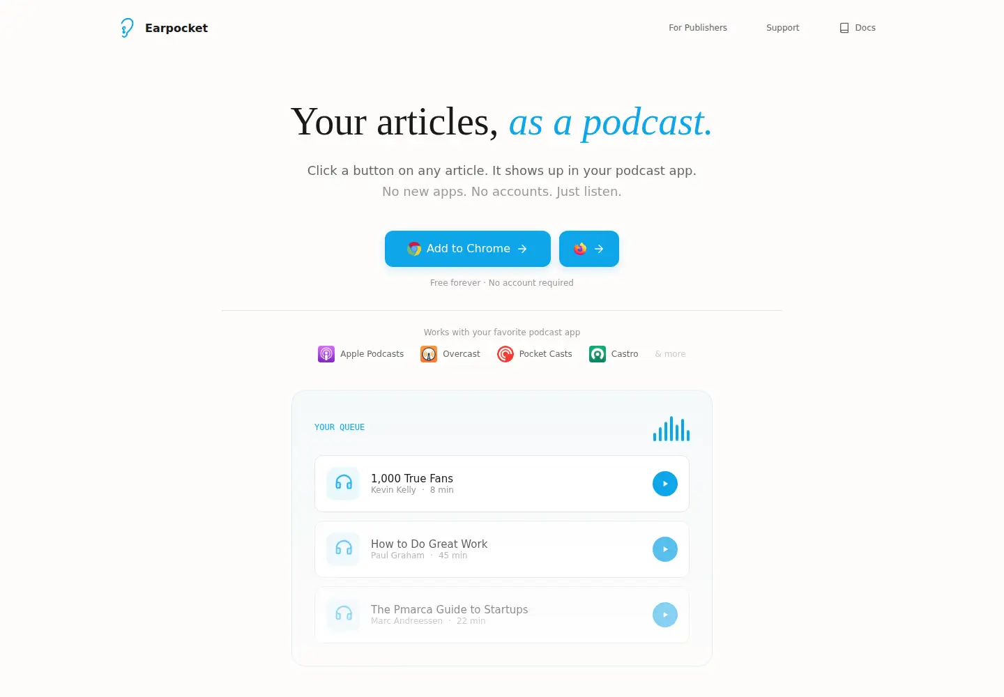 Captured homepage of earpocket.com in the current scan