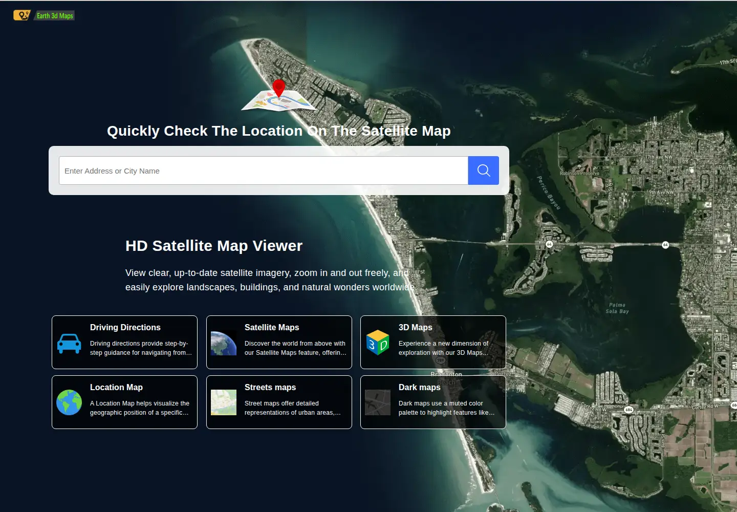 Screenshot of earth3dmaps.com
