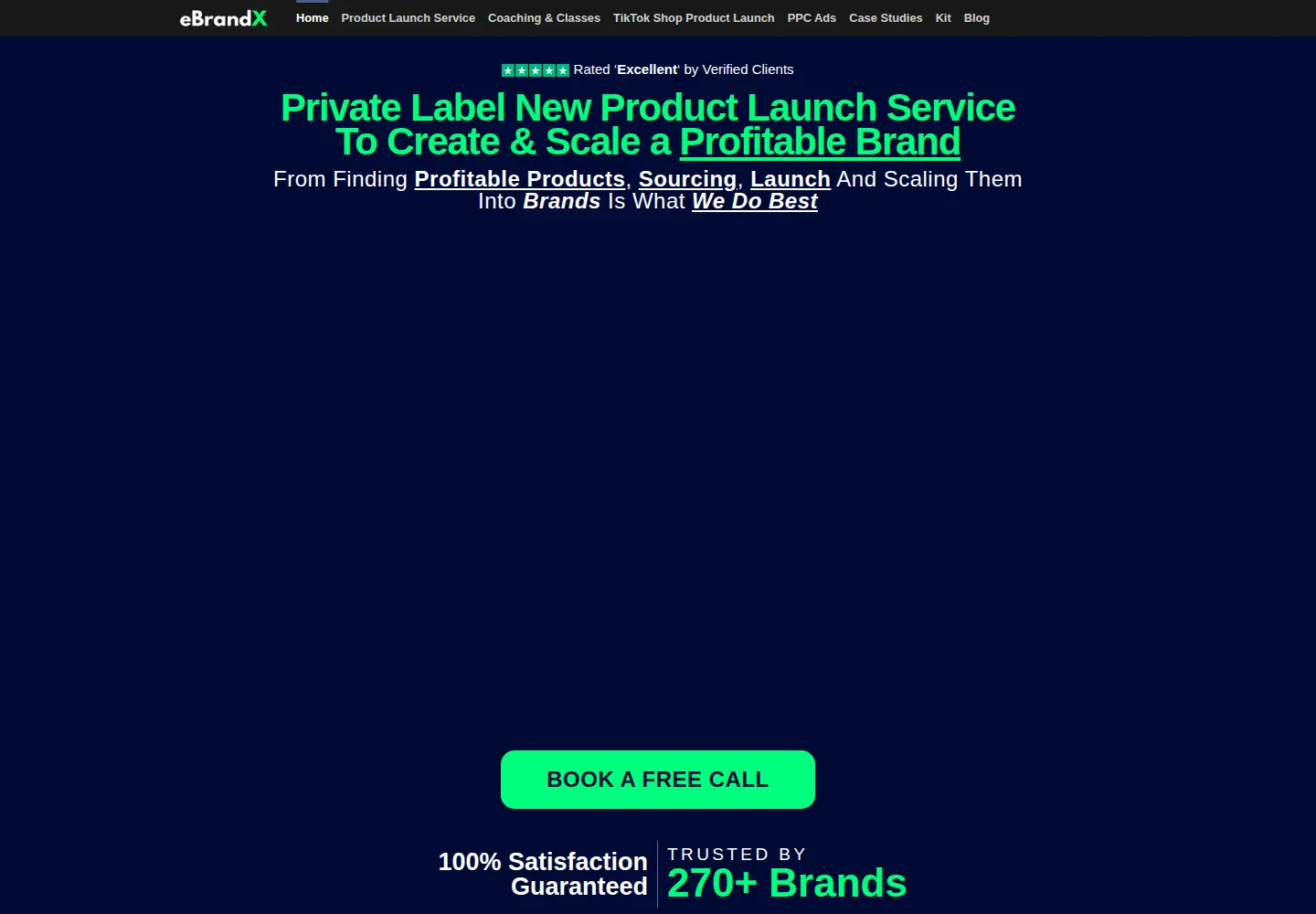 Captured homepage of ebrandx.com in the current scan