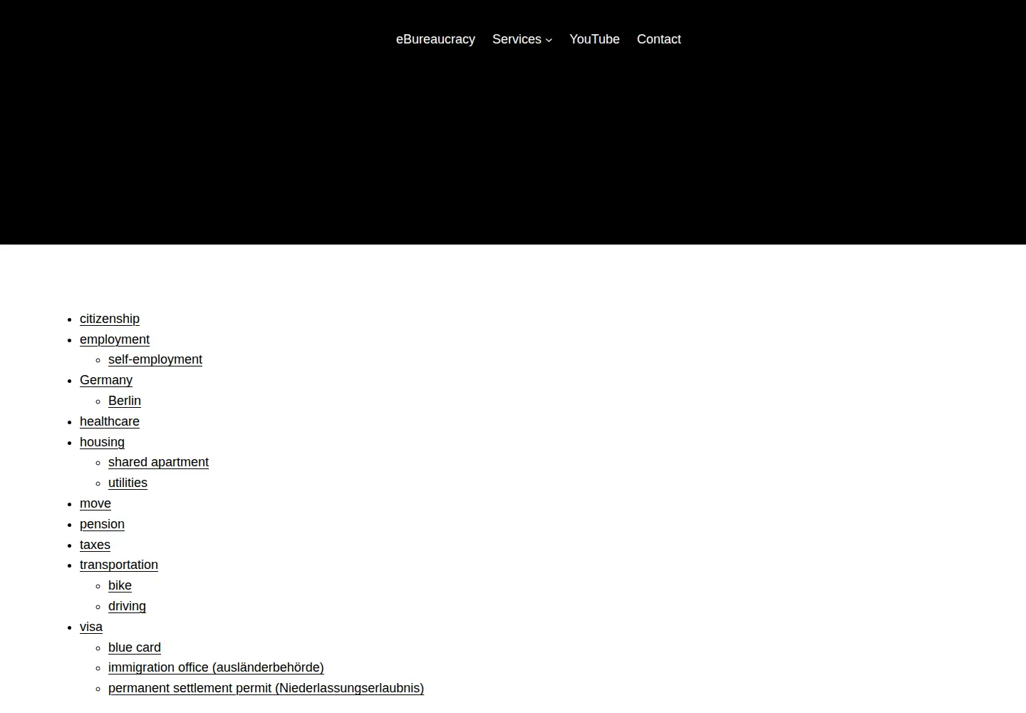 Screenshot of ebureaucracy.com