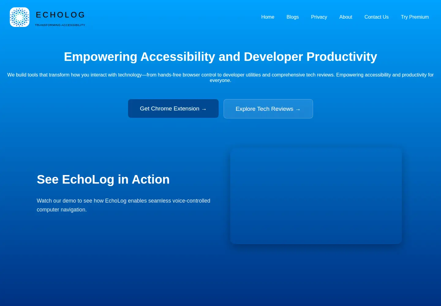 Screenshot of echologai.com