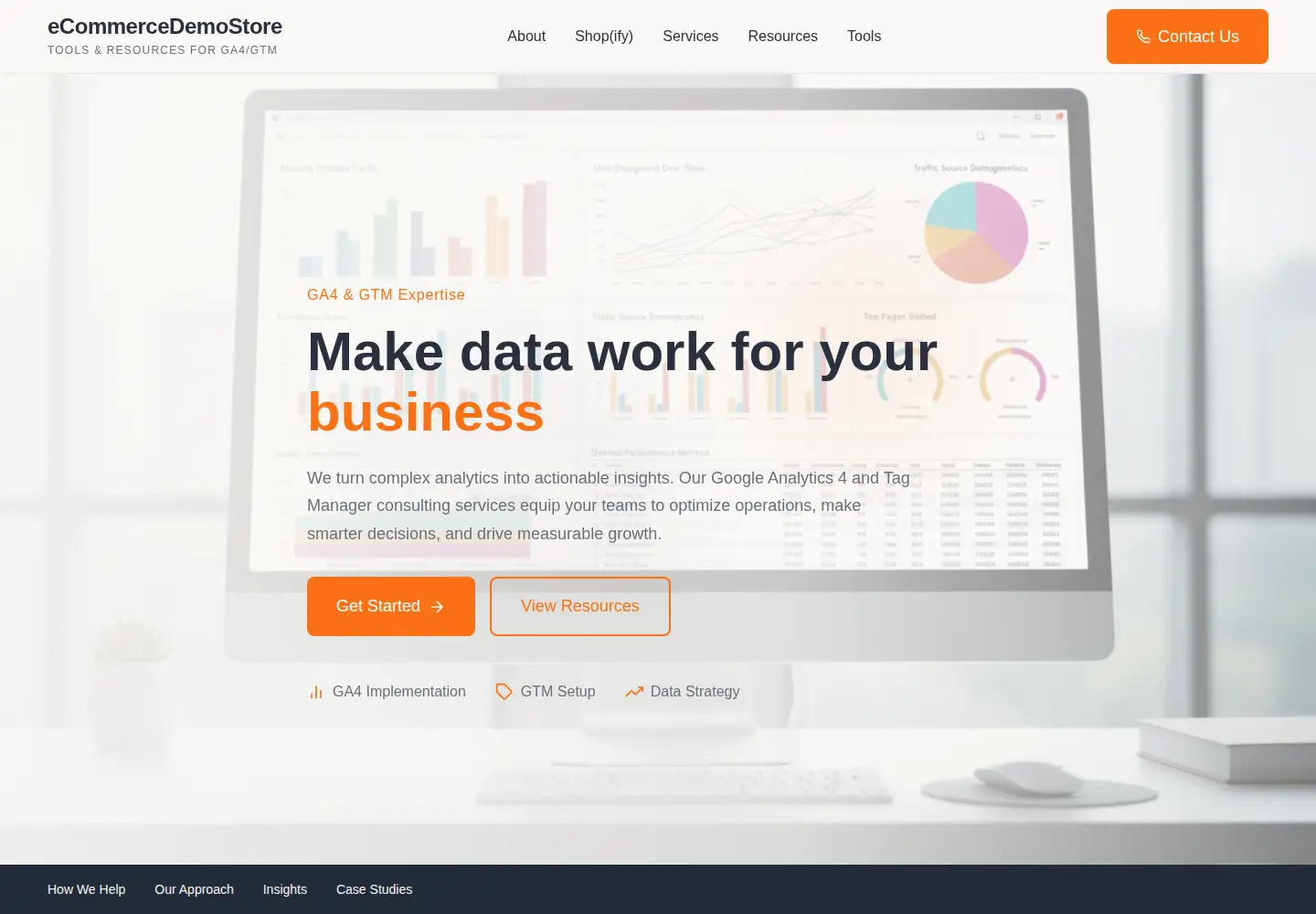 Screenshot of ecommercedemostore.com