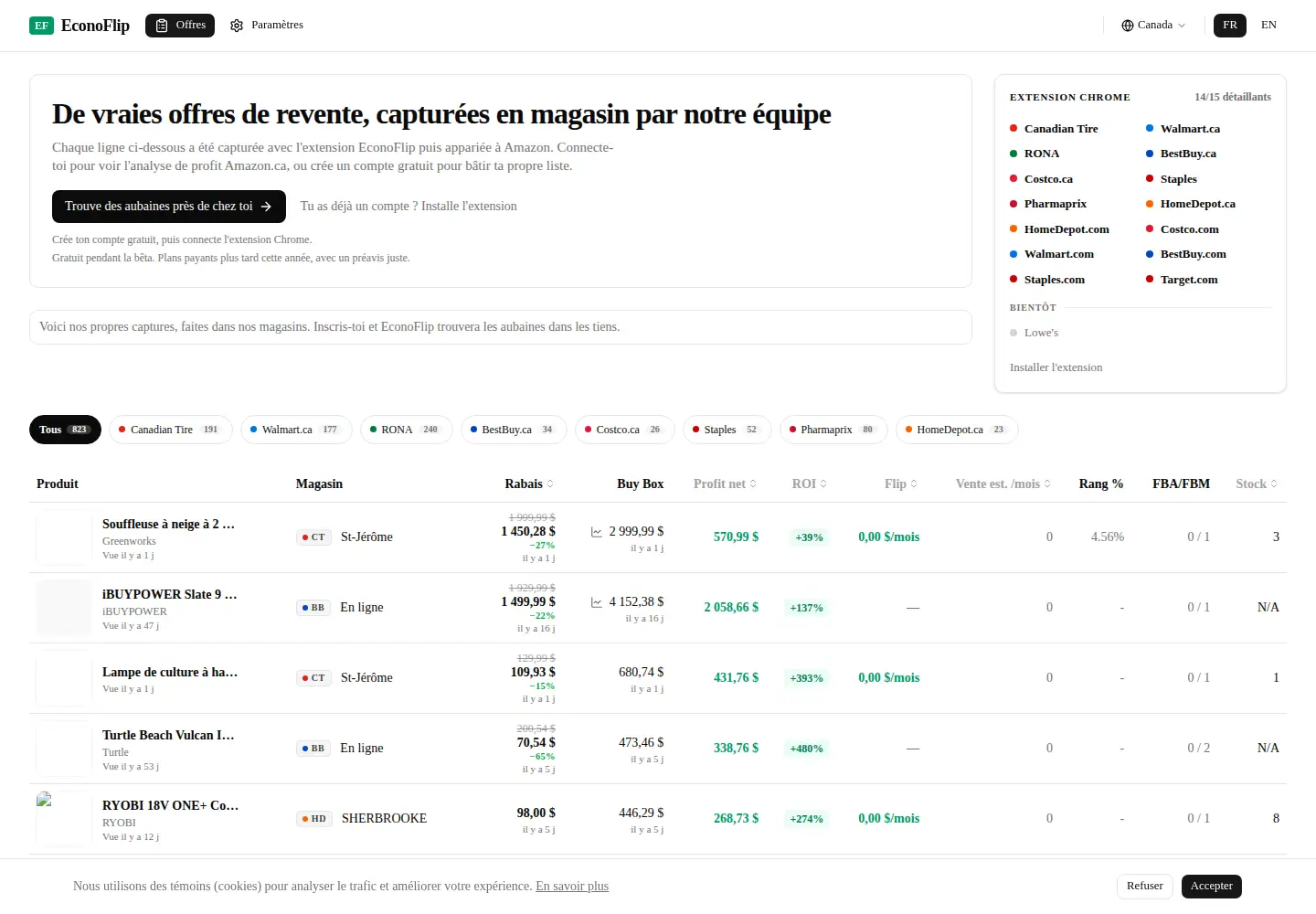 Screenshot of econoflip.com