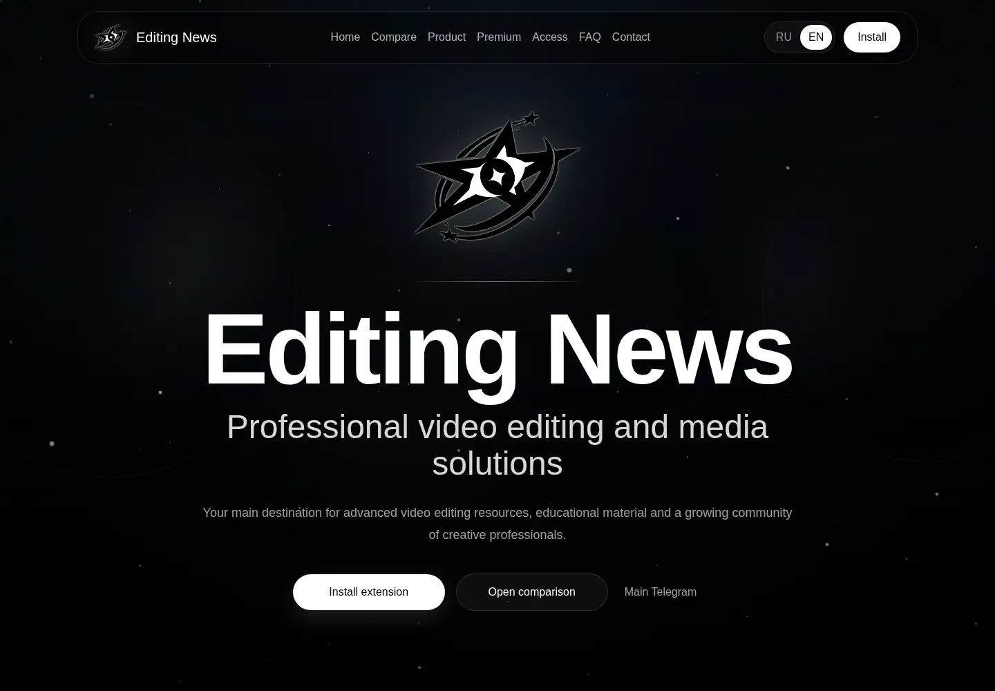 Captured homepage of editingnews.com in the current scan