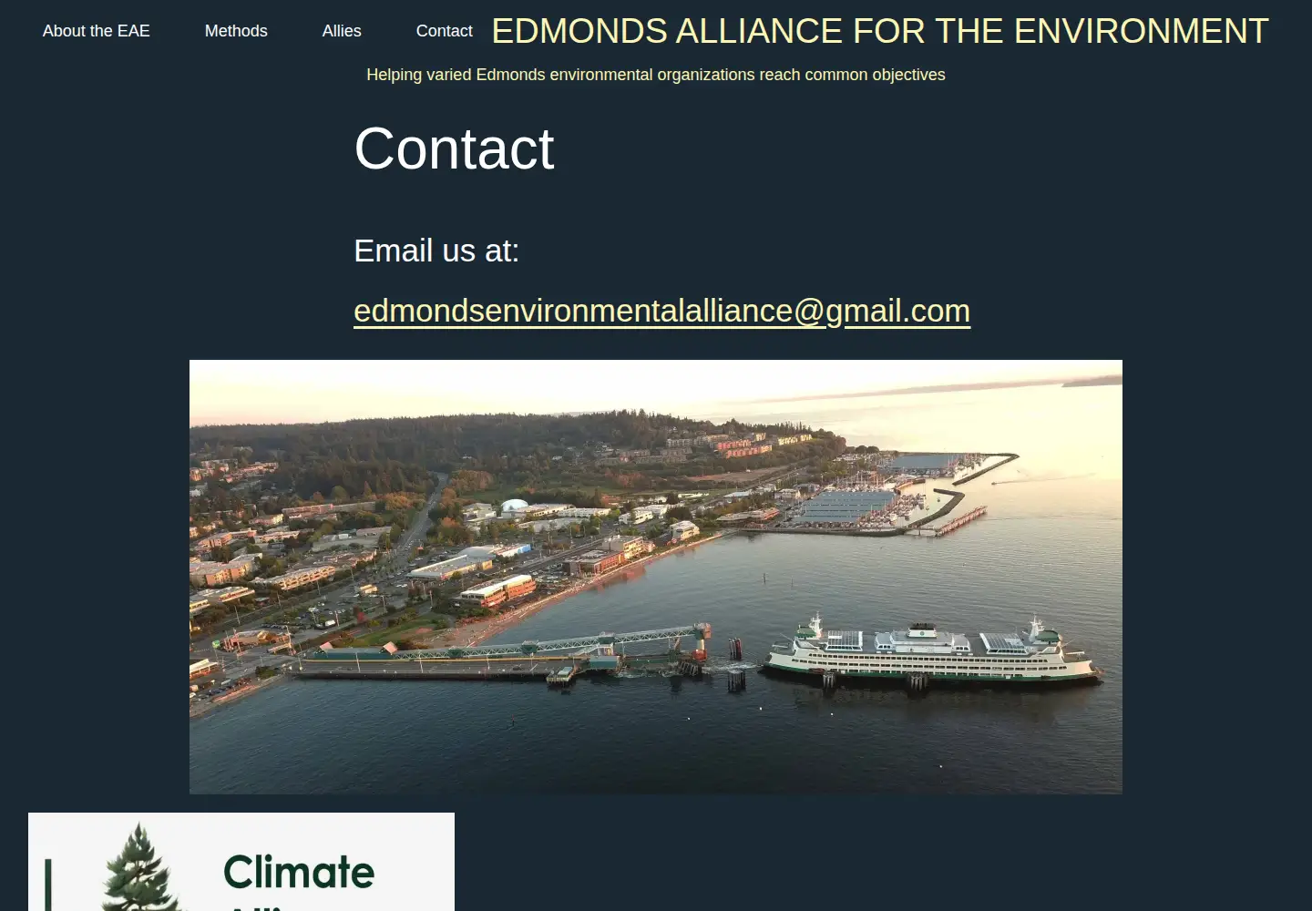 Captured homepage of edmondsenvironmentalalliance.com in the current scan