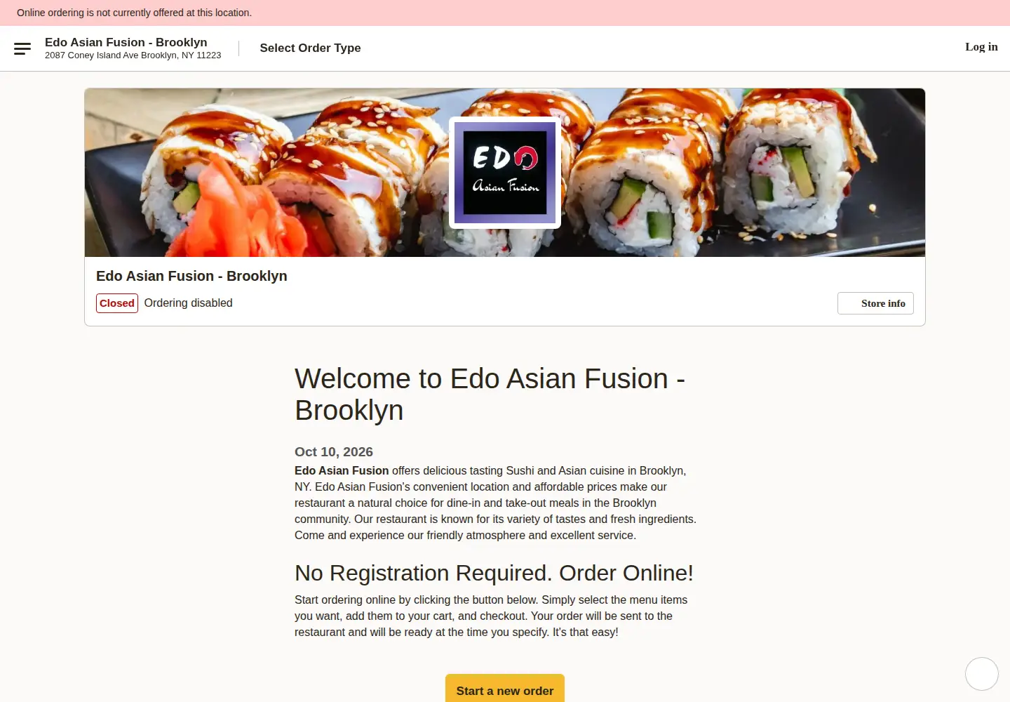 Screenshot of edoasianfusion.com