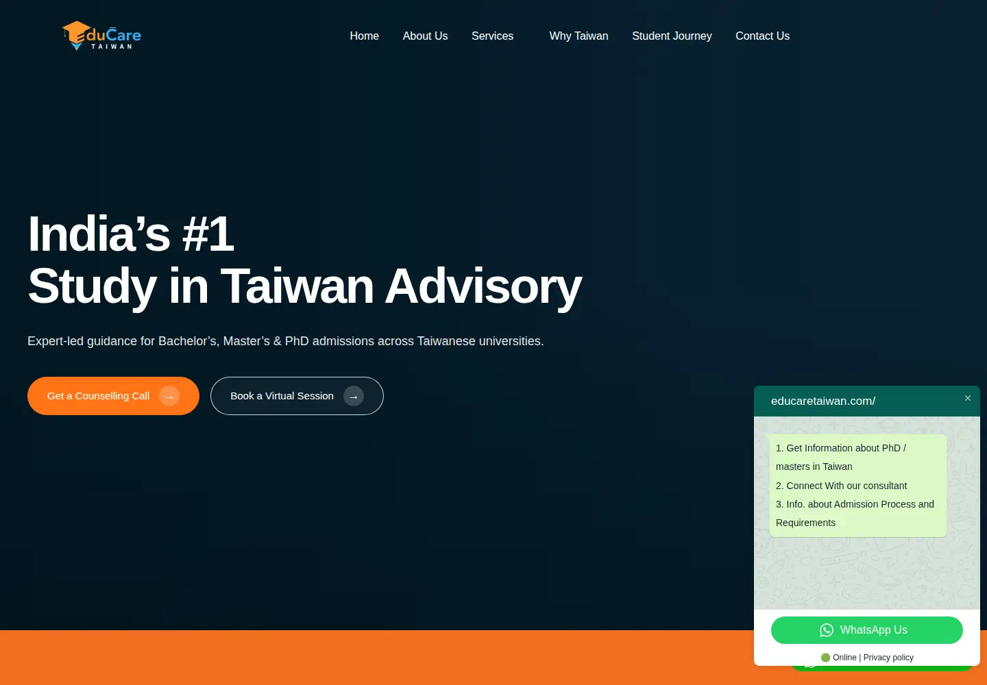 Captured homepage of educaretaiwan.com in the current scan