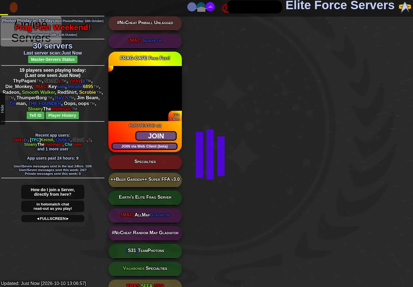 Screenshot of efservers.com
