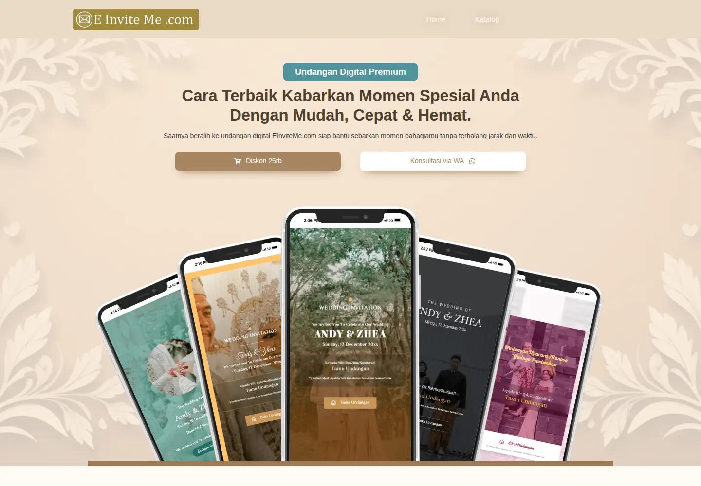 Screenshot of einviteme.com