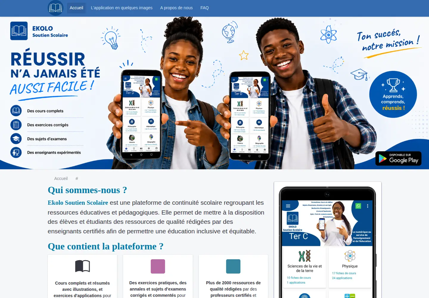 Screenshot of ekolosoutienscolaire.com