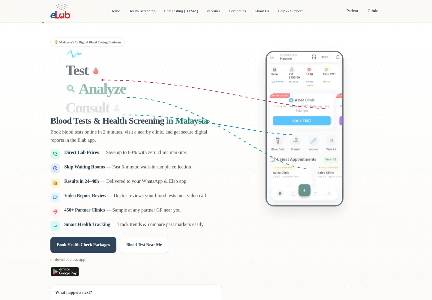 Screenshot of elab-care.com