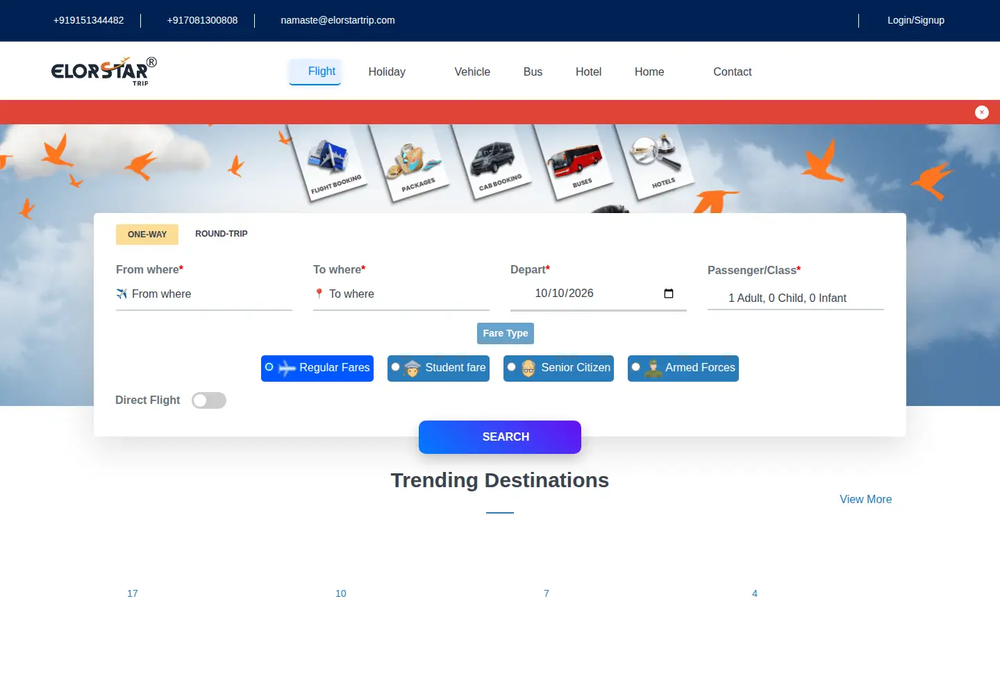 Screenshot of elorstartrip.com