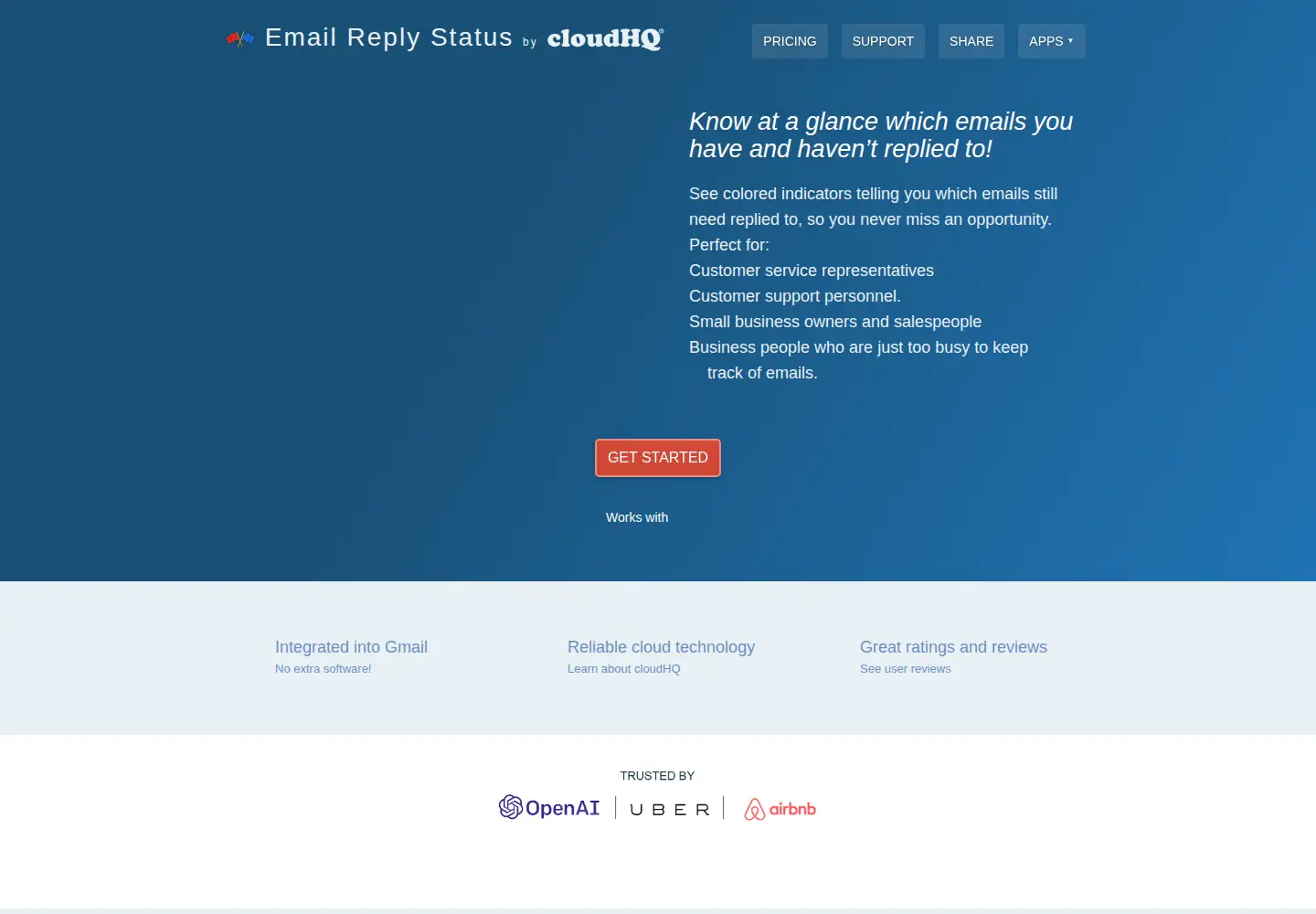 Screenshot of email-reply-status.com