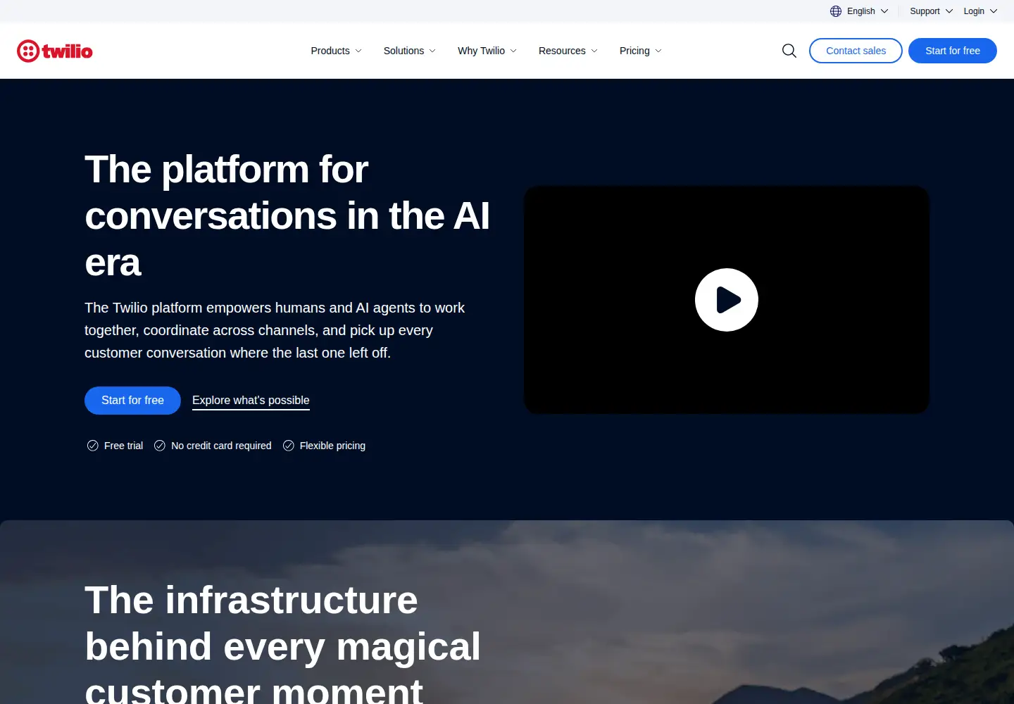 Screenshot of twilio.com
