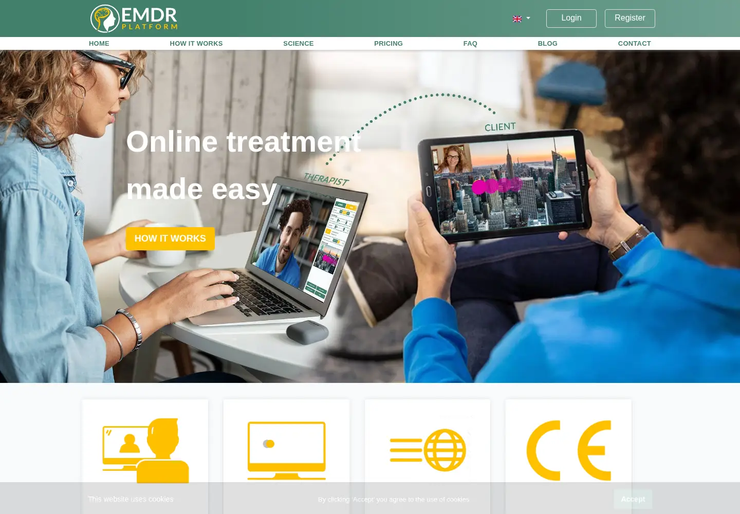 Screenshot of emdr-platform.com