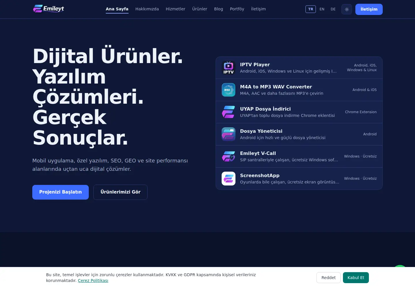 Screenshot of emileyt.com