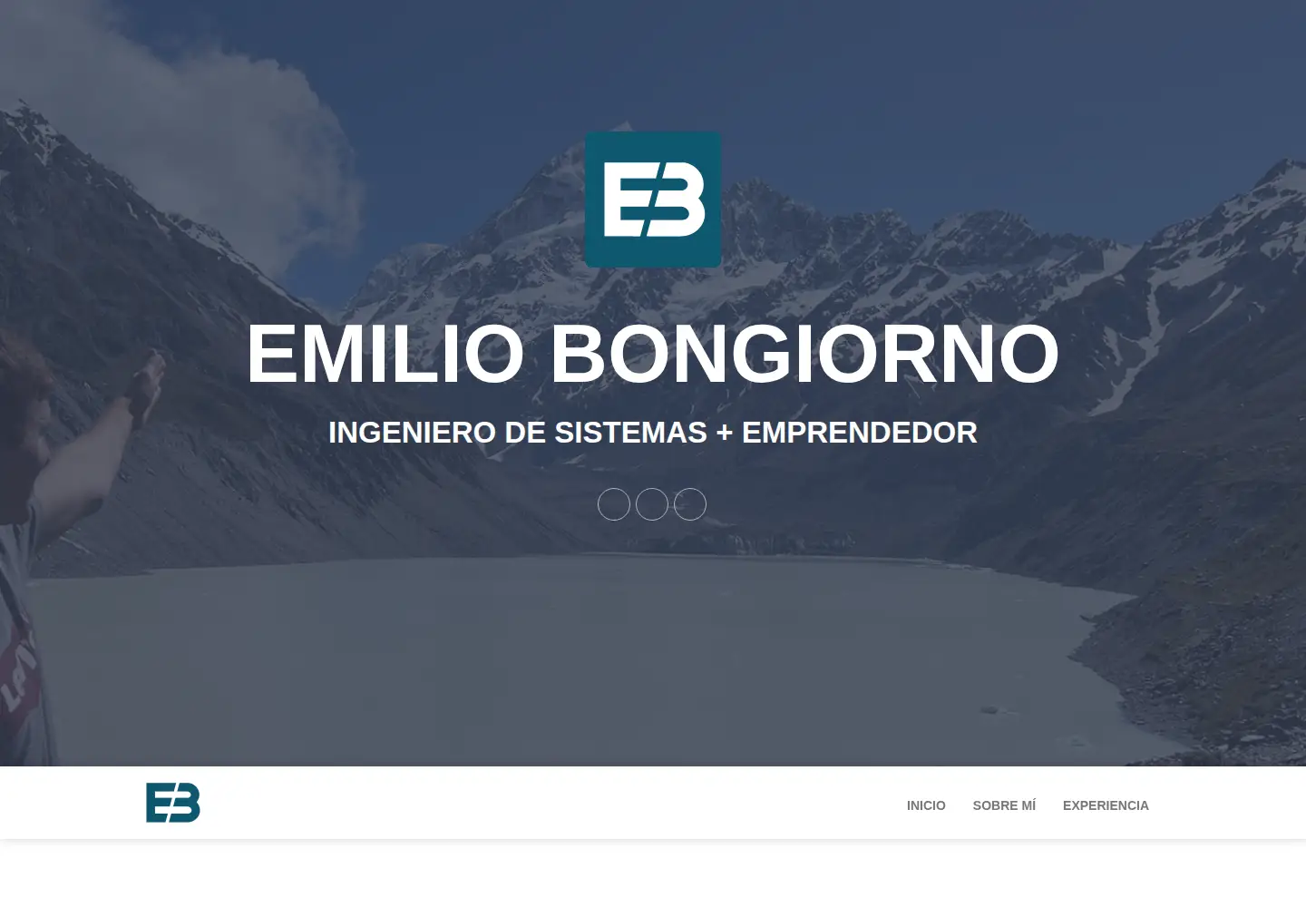 Captured homepage of emiliobongiorno.com in the current scan