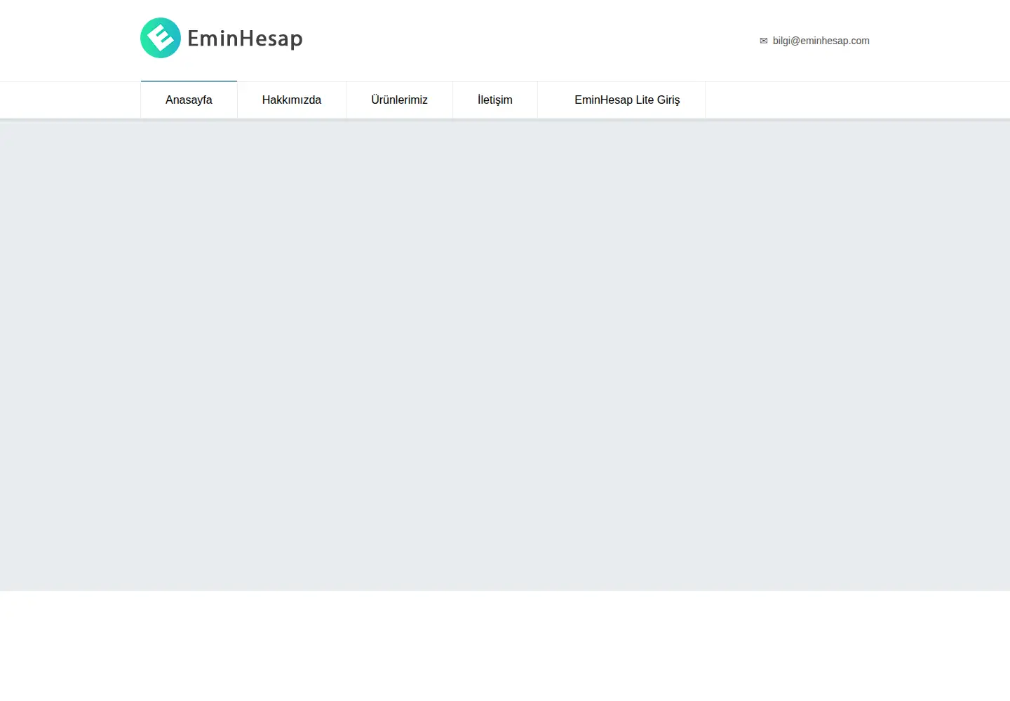 Captured homepage of eminhesap.com in the current scan