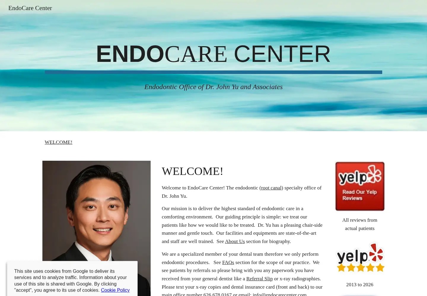 Screenshot of endocarecenter.com