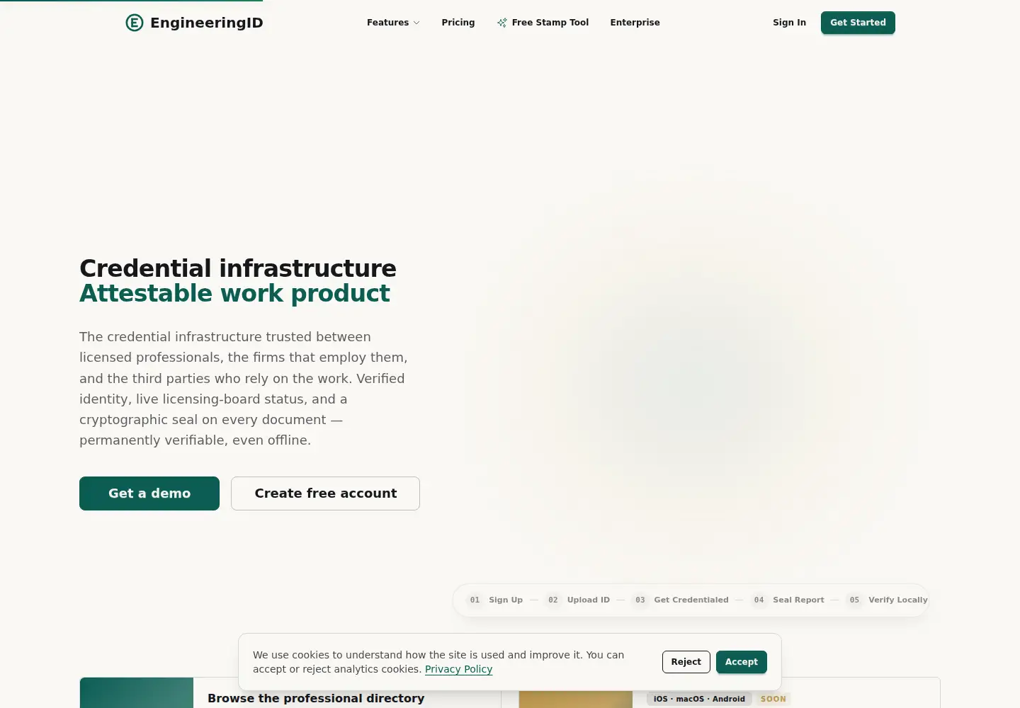 Captured homepage of engineeringid.com in the current scan